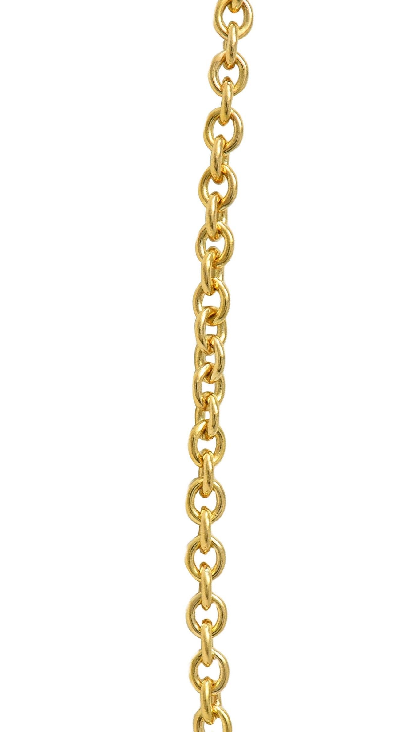 Cartier French 2.33 CTW Fancy Intense Yellow Heart Cut Diamond 18 Gold Necklace