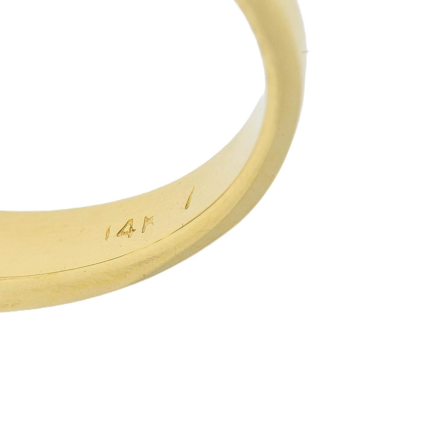 Contemporary 1.20 CTW Princess Cut Diamond 14K Yellow Gold Wedding Band Ring