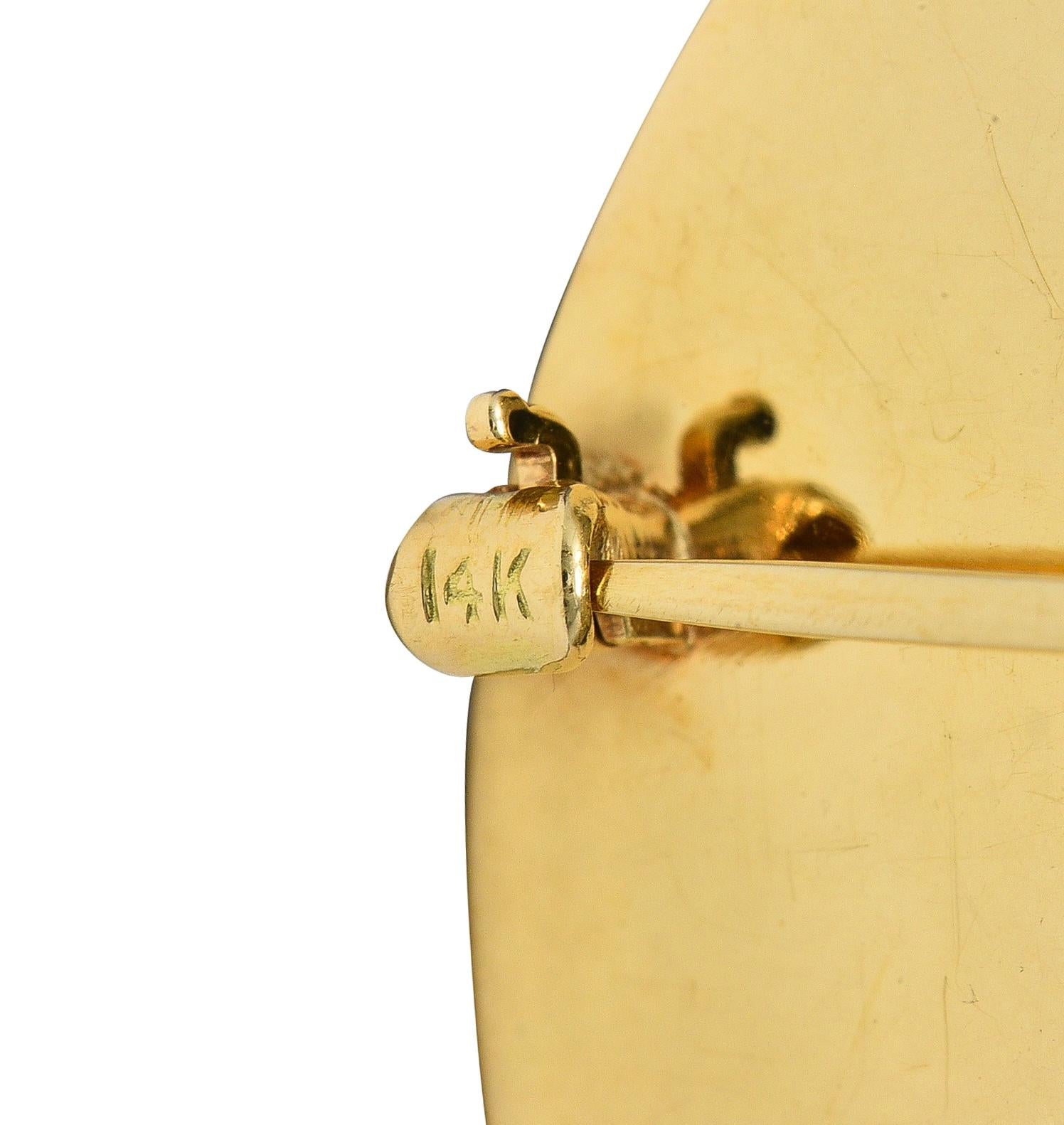 Tiffany & Co. Early 1900's 14K Gold 1855 US 3 Dollar Coin Antique Circle Brooch