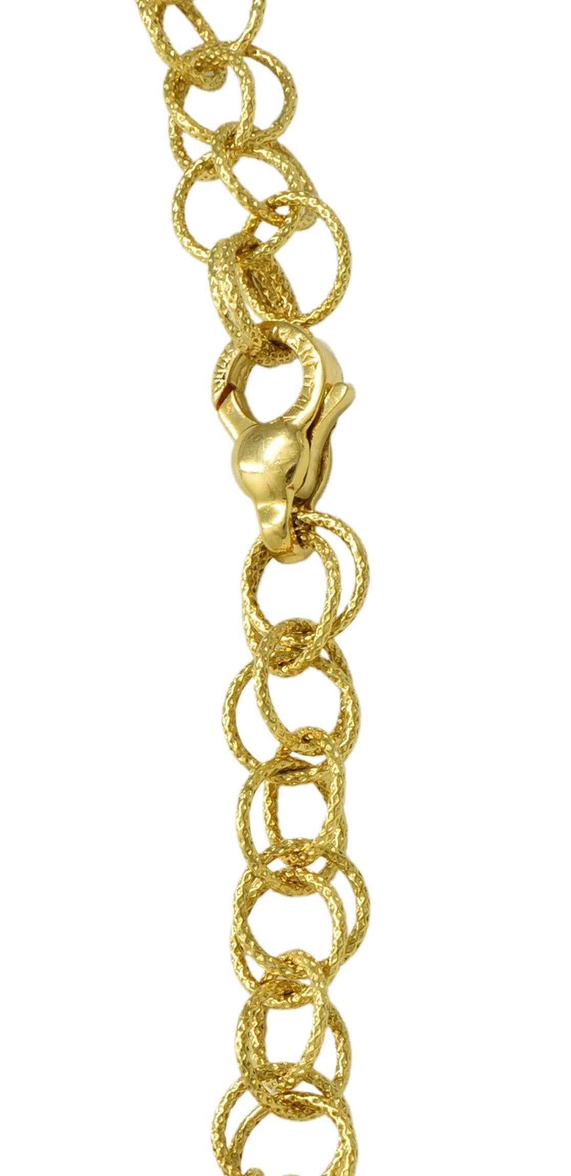 Buccellati 2000's 18 Karat Gold Multi-Strand Hammered Hawaii Necklace