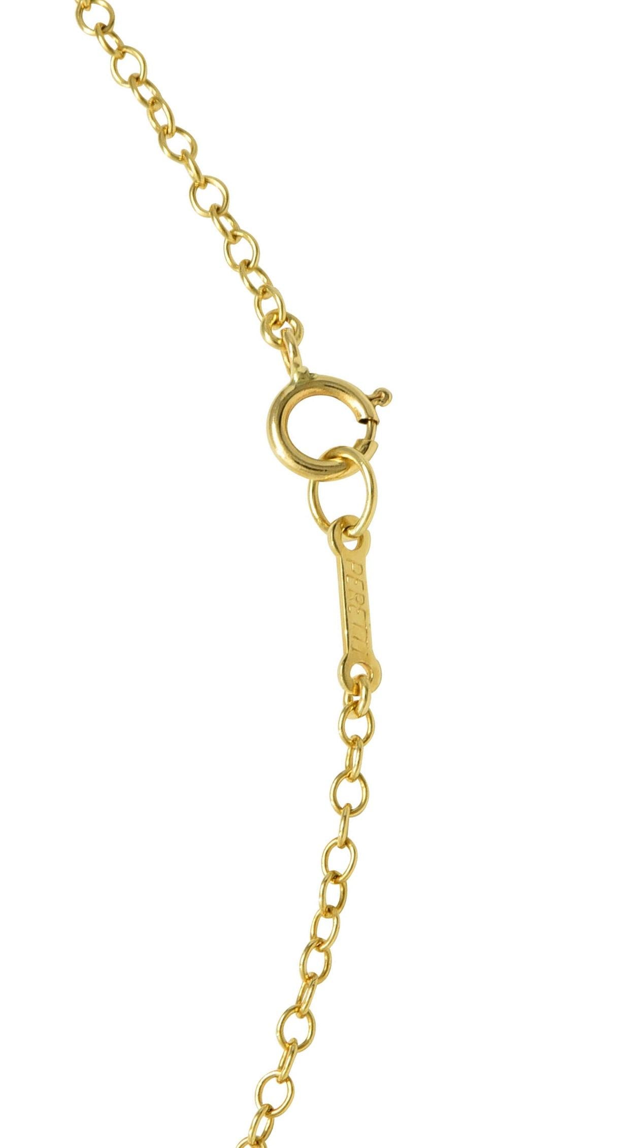 Elsa Peretti Tiffany & Co. 1990's 18 Karat Yellow Gold Vintage Teardrop Necklace