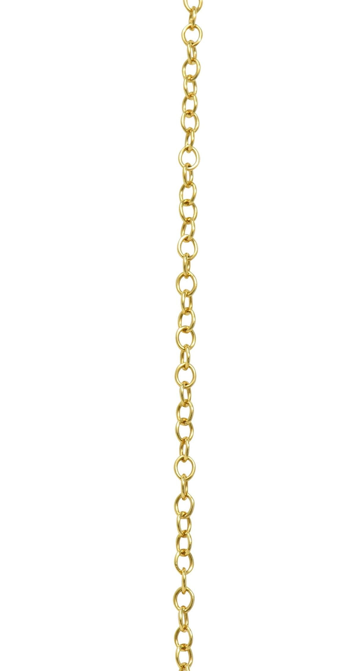 Elsa Peretti Tiffany & Co. 1990's 18 Karat Yellow Gold Vintage Teardrop Necklace