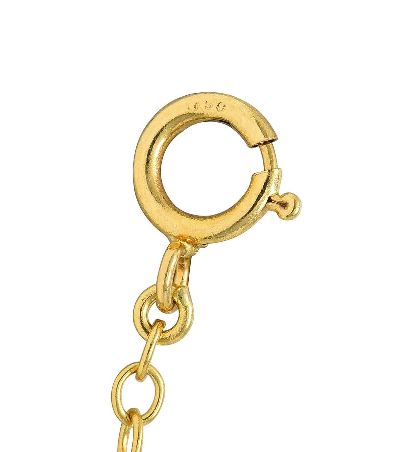 Elsa Peretti Tiffany & Co. 1990's 18 Karat Yellow Gold Vintage Teardrop Necklace