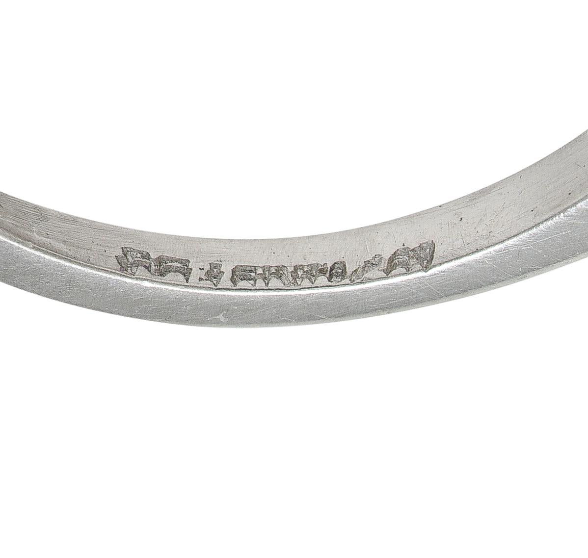 1950's 2.25 CTW Old European Diamond Platinum Five Stone Vintage Engagement Ring