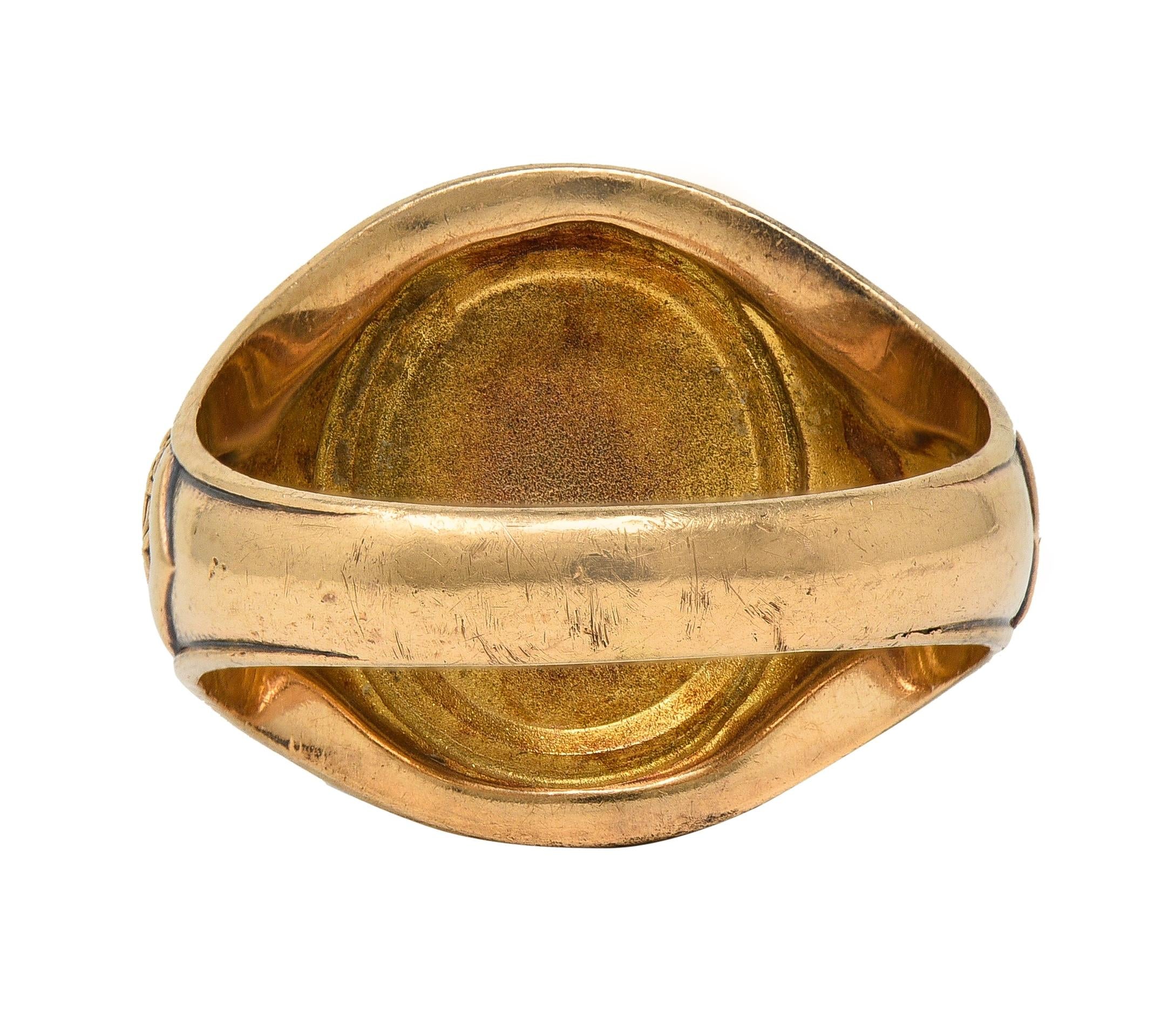 1940's 10K Gold Vintage WW2 U.S. Airborne Army Paratroopers Men's Signet Ring