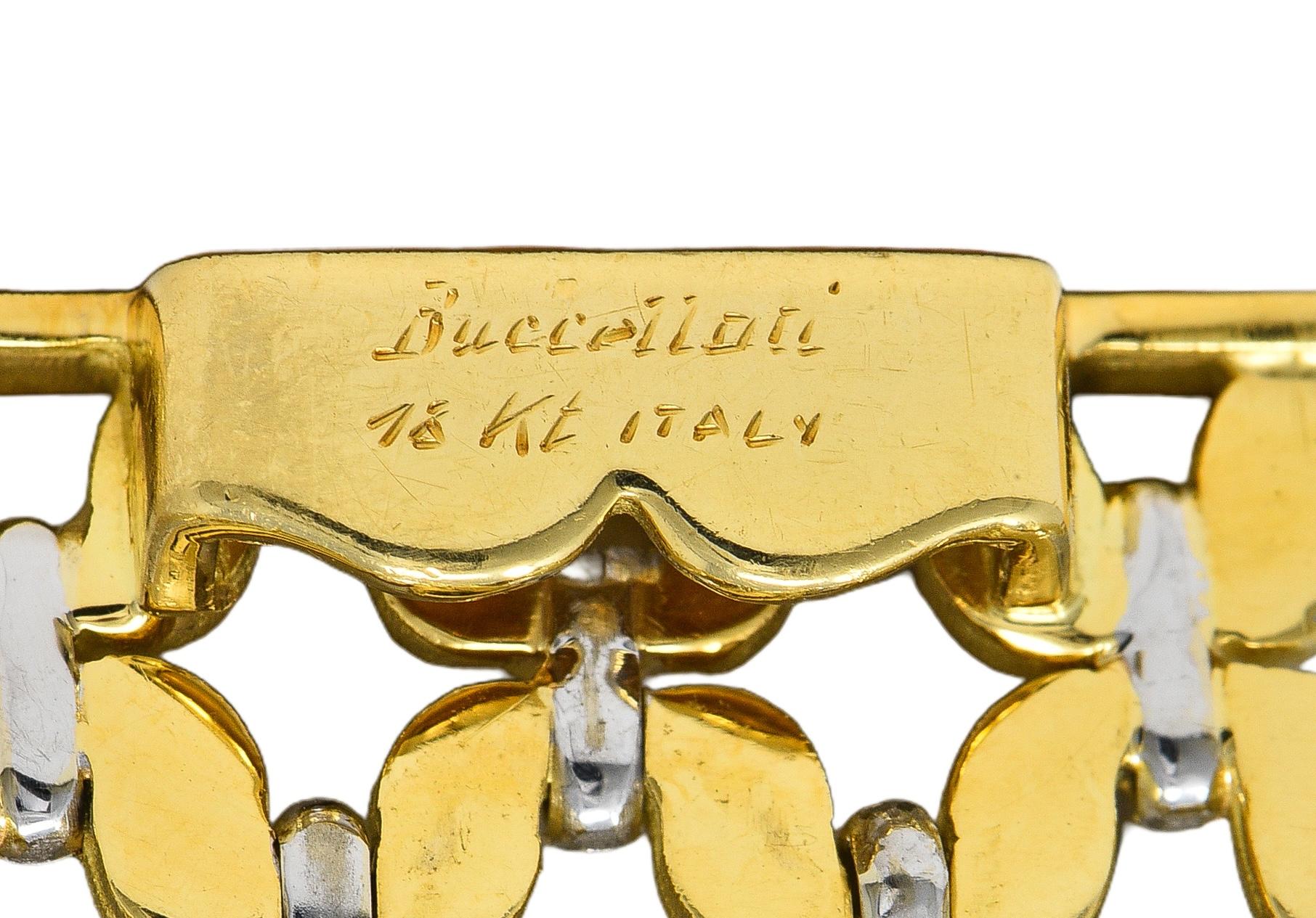 Buccellati 1980's 18 Karat Two-Tone Gold Vintage Woven Link Bracelet