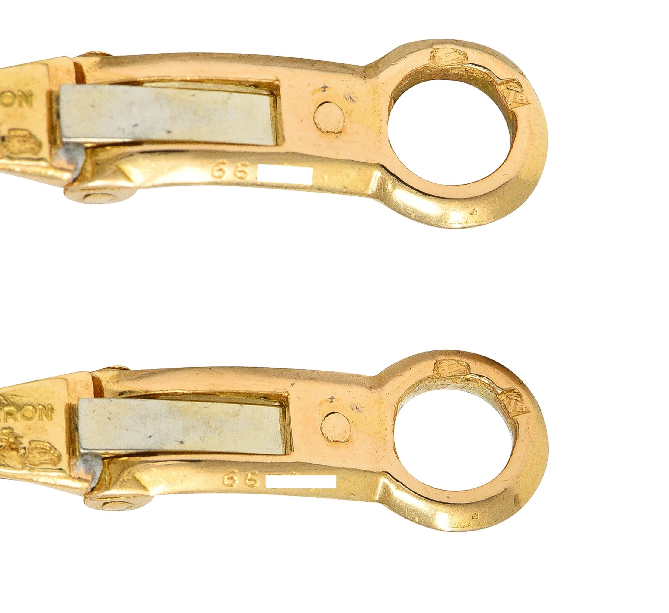 Boucheron Paris Diamond Enamel Platinum 18K Vintage Eglantine Brooch Earring Set