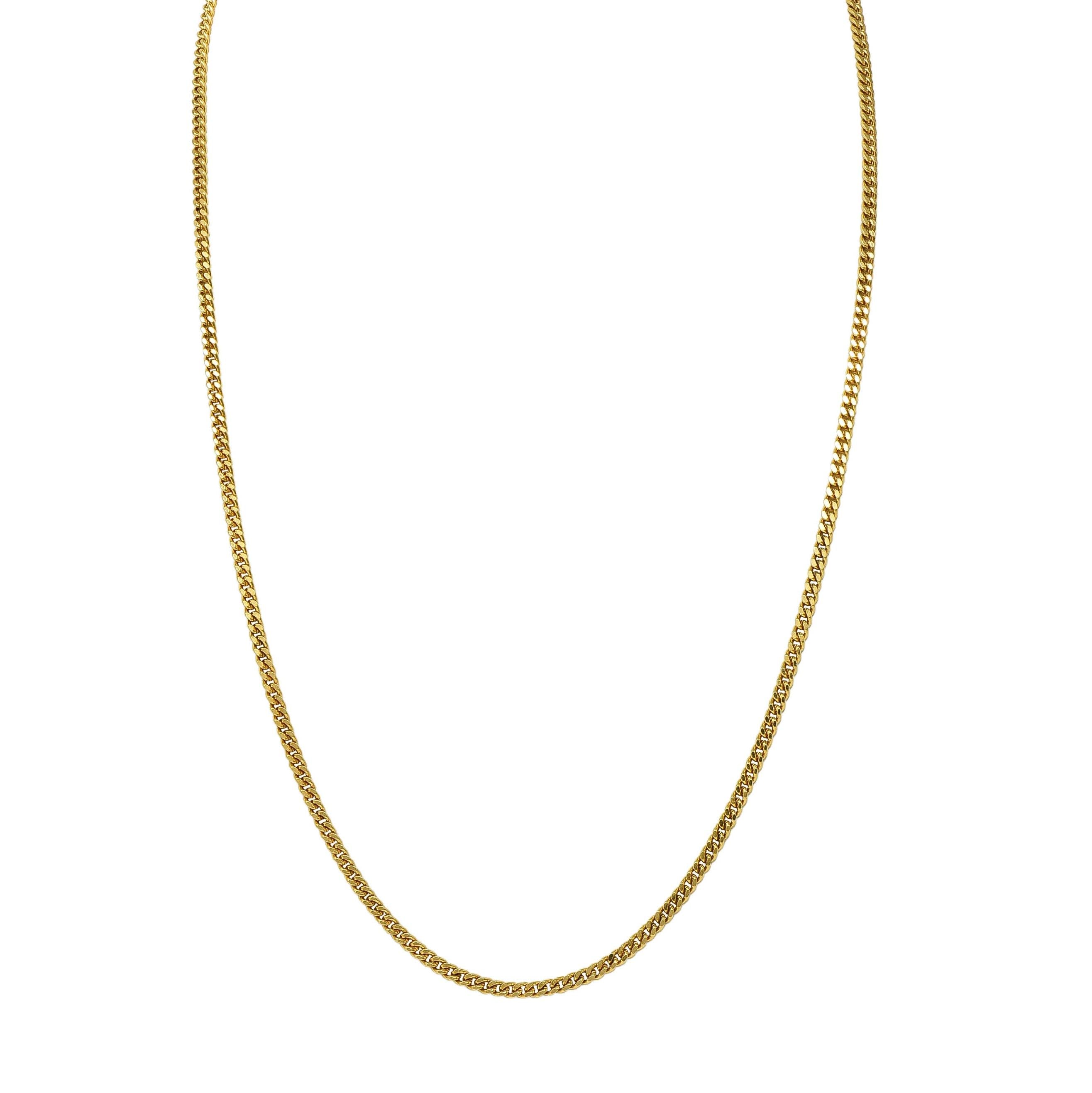 Bulgari 1990's 18 Karat Yellow Gold Vintage Curb Link Unisex Chain Necklace
