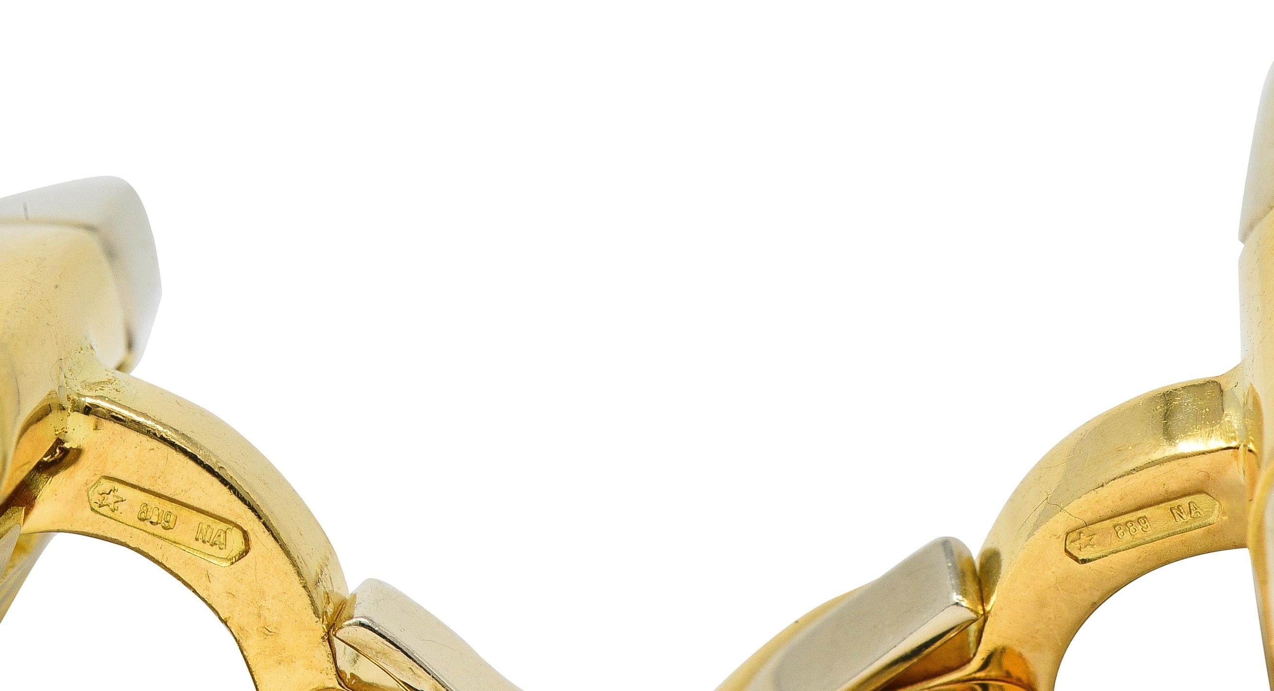 Bulgari 1980's 18K Gold Vintage Pyramid Roma Dome Ear-Clip Earrings