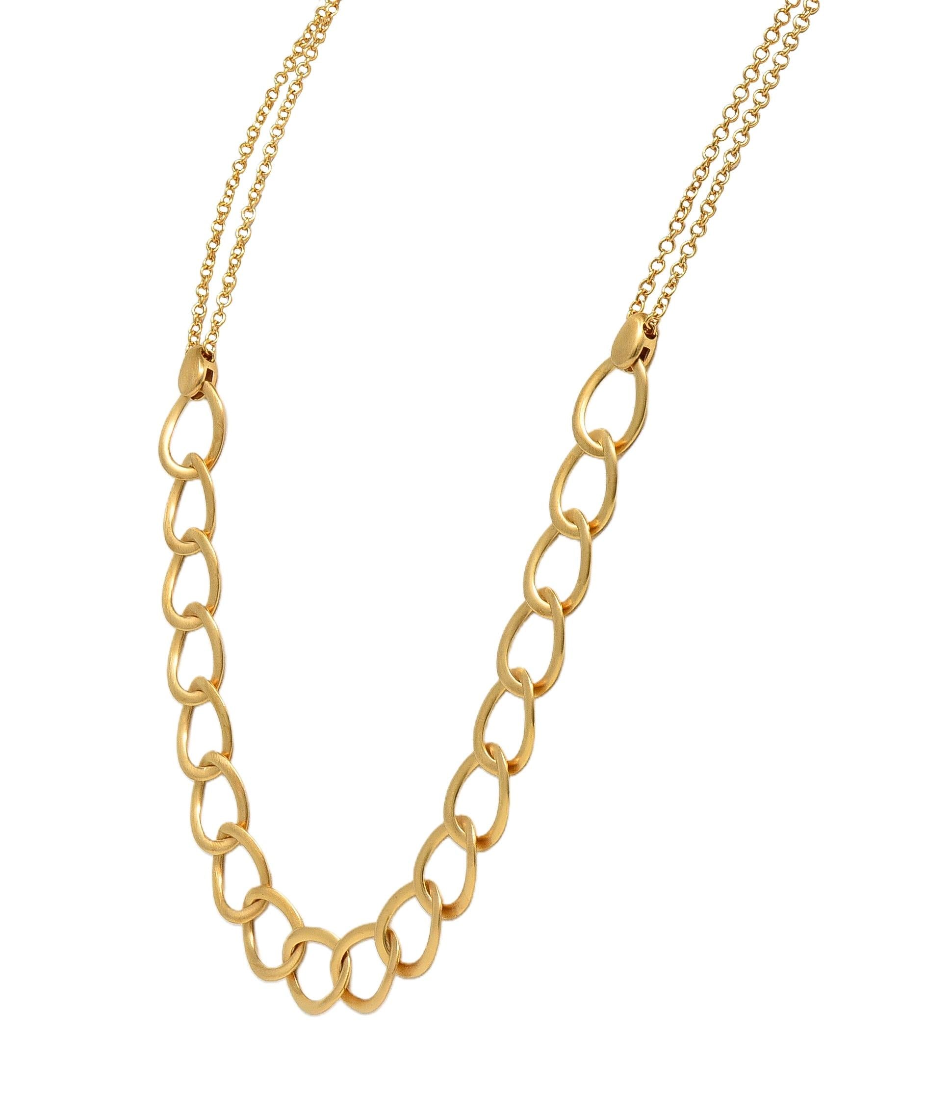 Pomellato 18 Karat Yellow Gold Bera Adjustable Station Chain Necklace