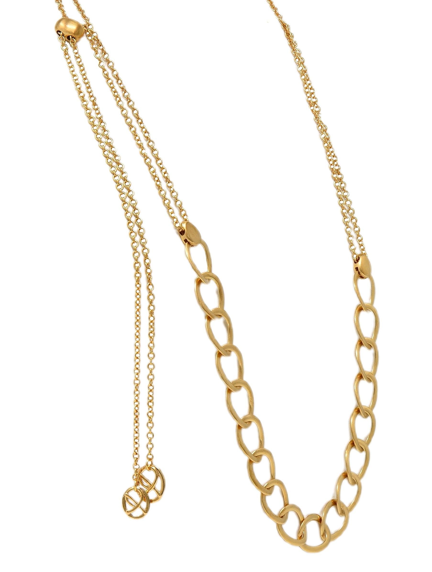 Pomellato 18 Karat Yellow Gold Bera Adjustable Station Chain Necklace