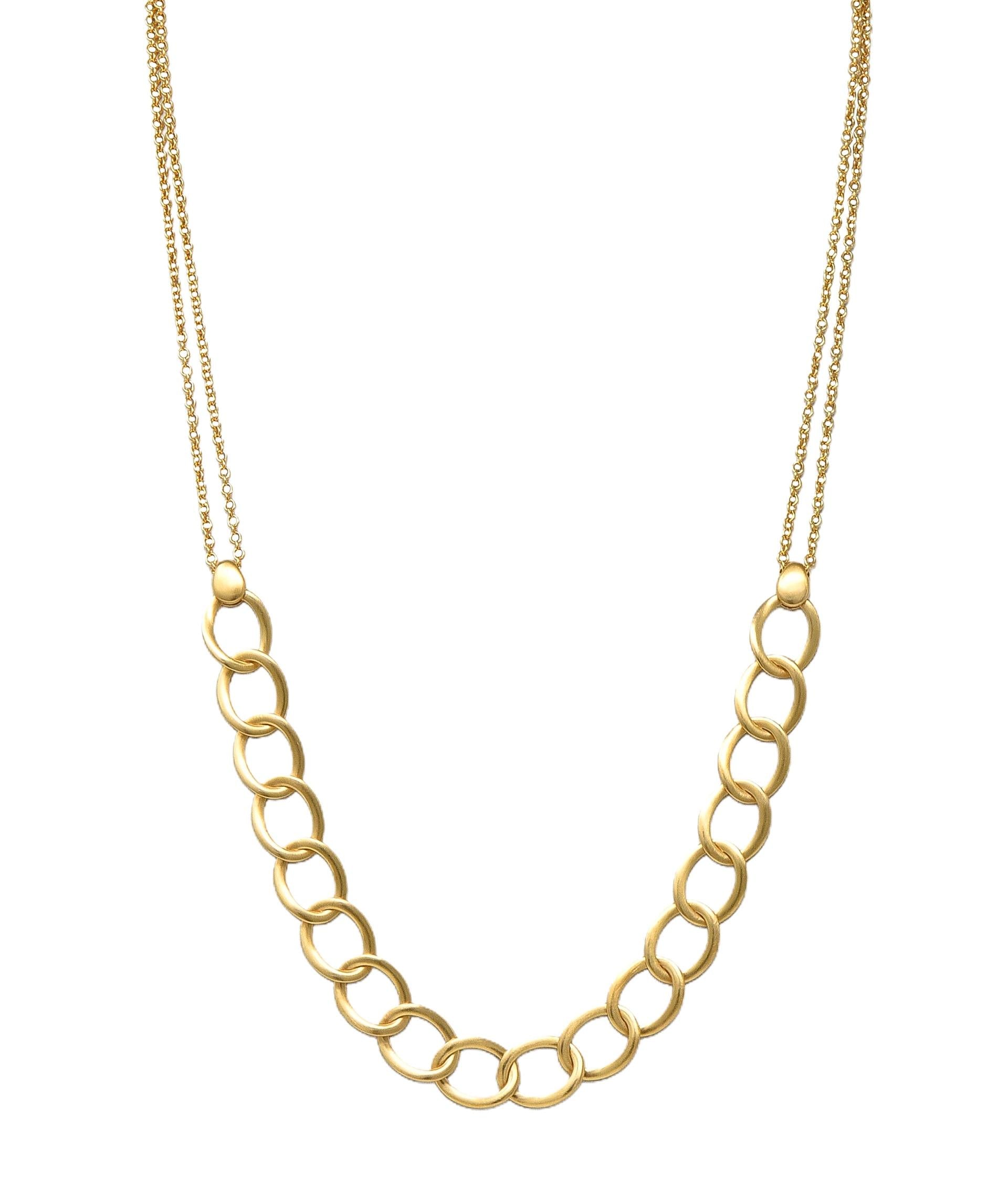 Pomellato 18 Karat Yellow Gold Bera Adjustable Station Chain Necklace