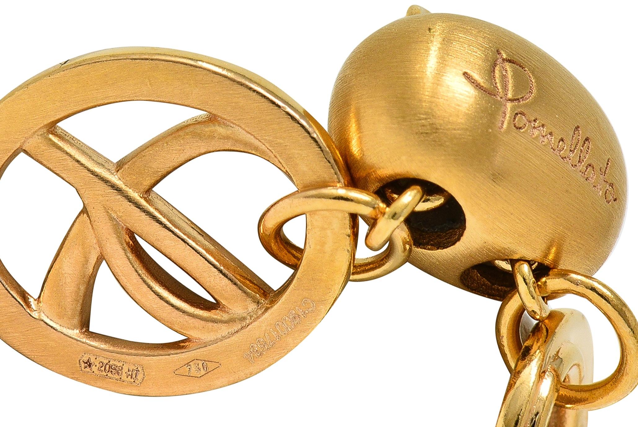 Pomellato 18 Karat Yellow Gold Bera Adjustable Station Chain Necklace