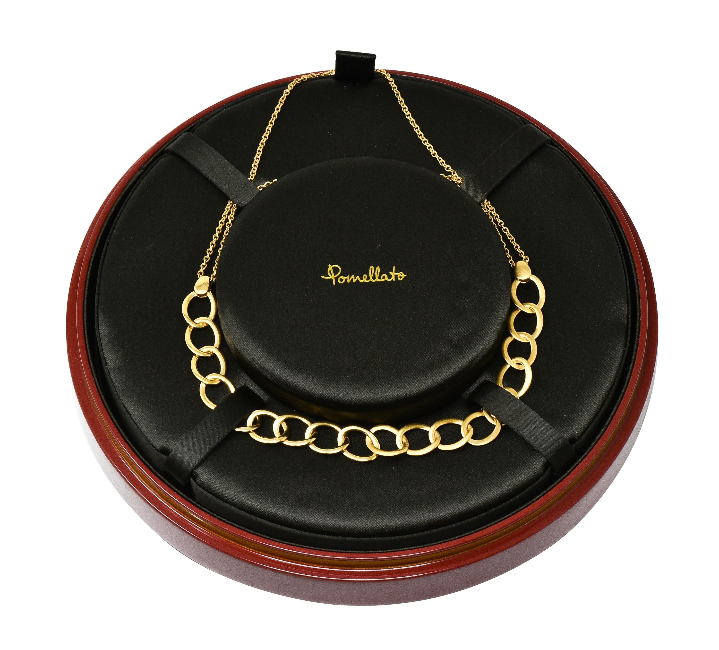 Pomellato 18 Karat Yellow Gold Bera Adjustable Station Chain Necklace