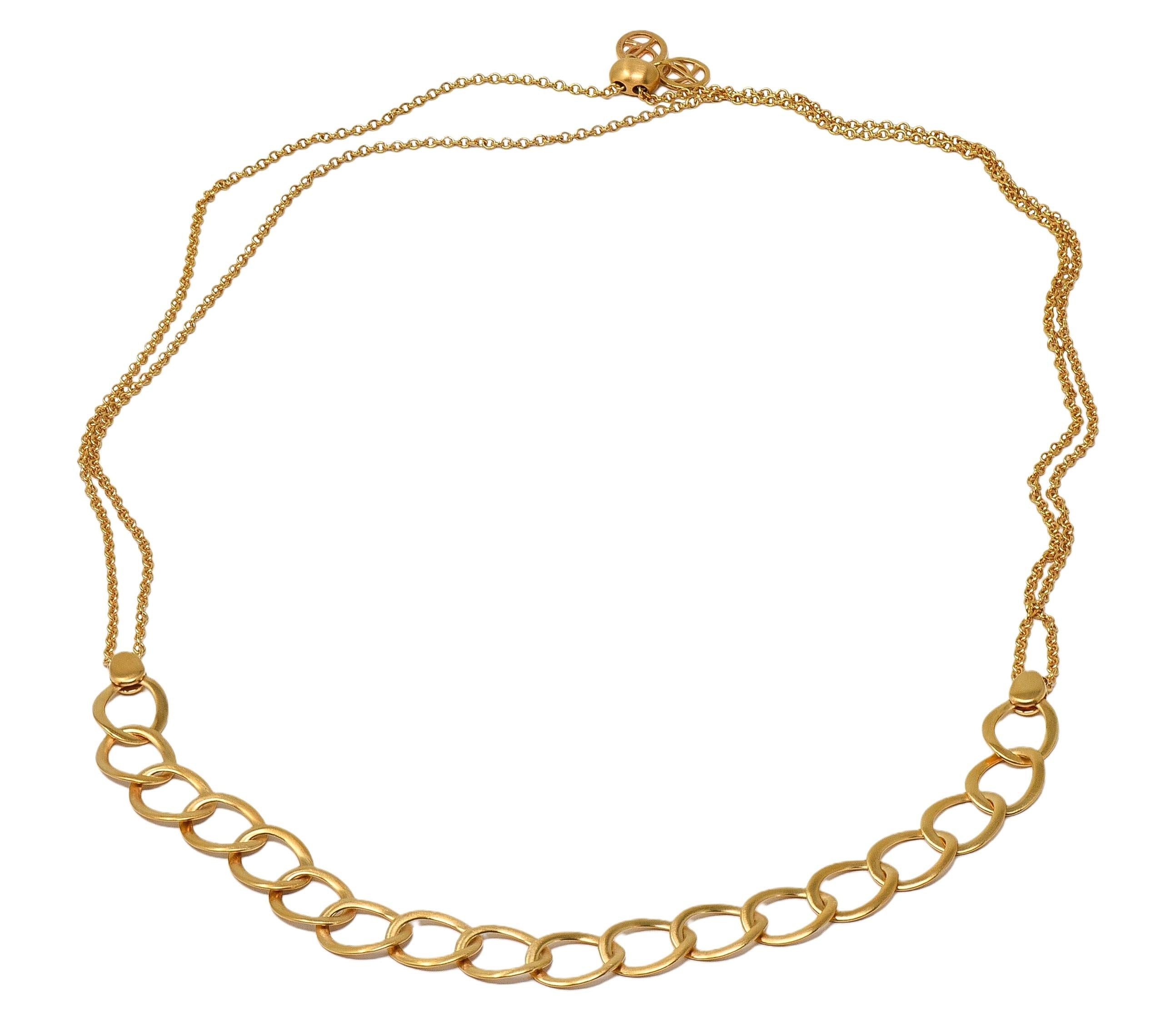 Pomellato 18 Karat Yellow Gold Bera Adjustable Station Chain Necklace