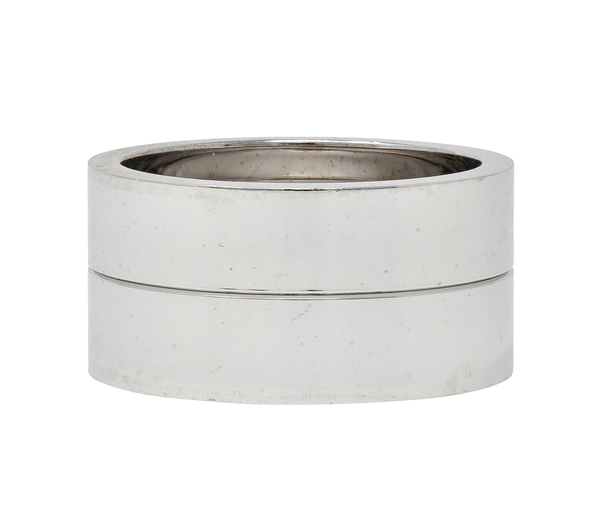 Cartier Contemporary 18 Karat White Gold High Love Unisex Band Ring