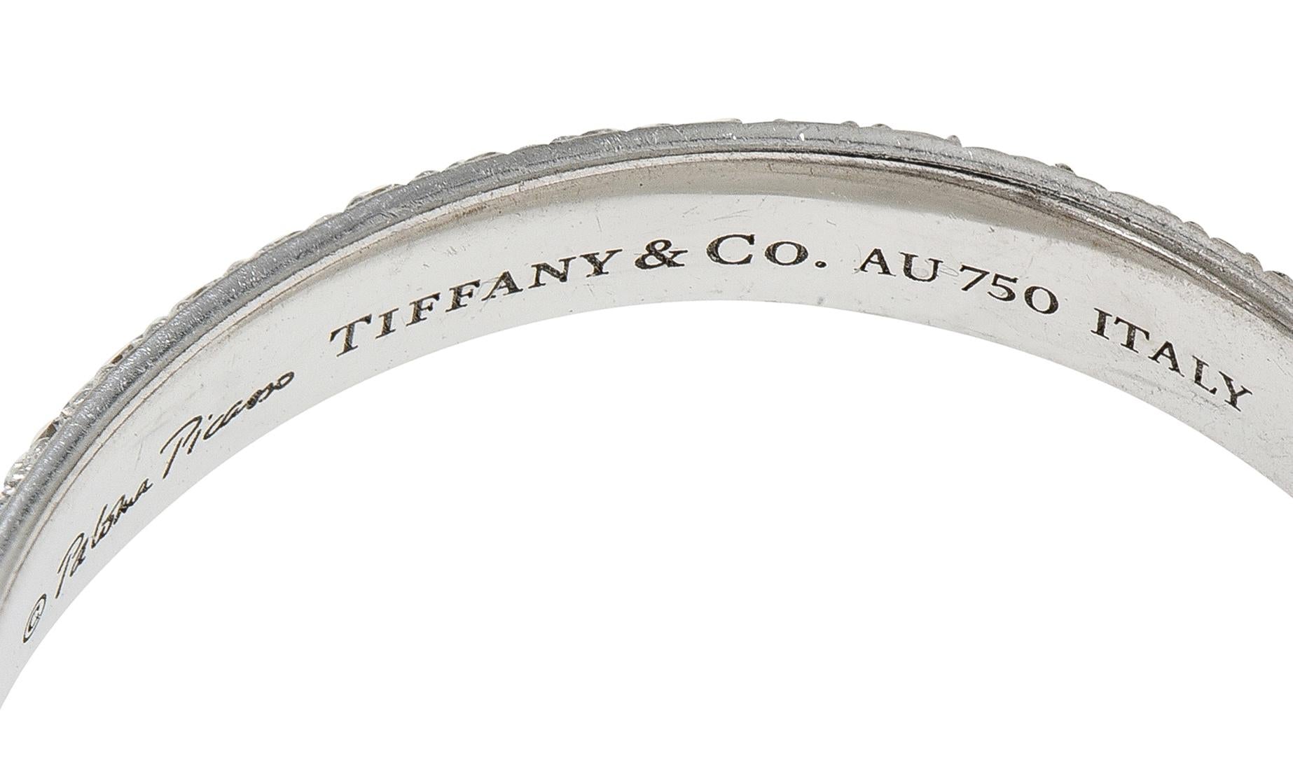 Paloma Picasso Tiffany & Co. Diamond 18K White Gold Vintage Melody Band Ring