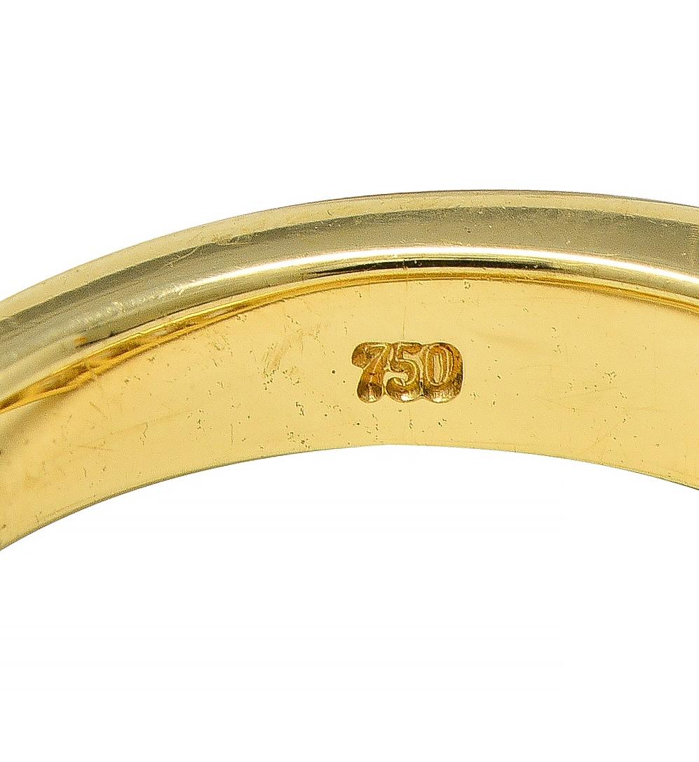 Tiffany & Co. Diamond 18 Karat Yellow Gold Chevron Contour V Band Ring