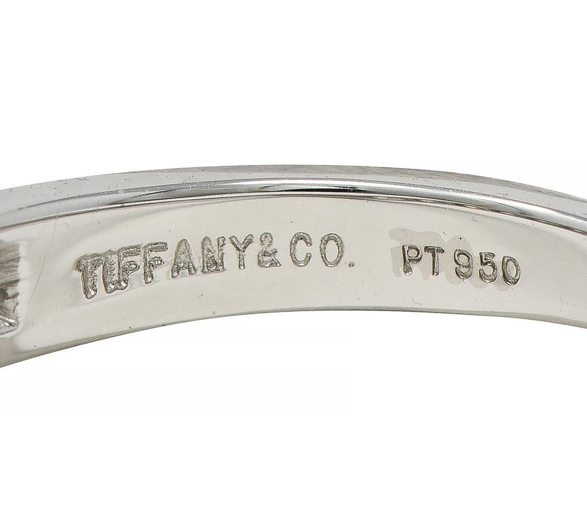 Tiffany & Co. Contemporary Diamond Platinum Chevron V Band Ring