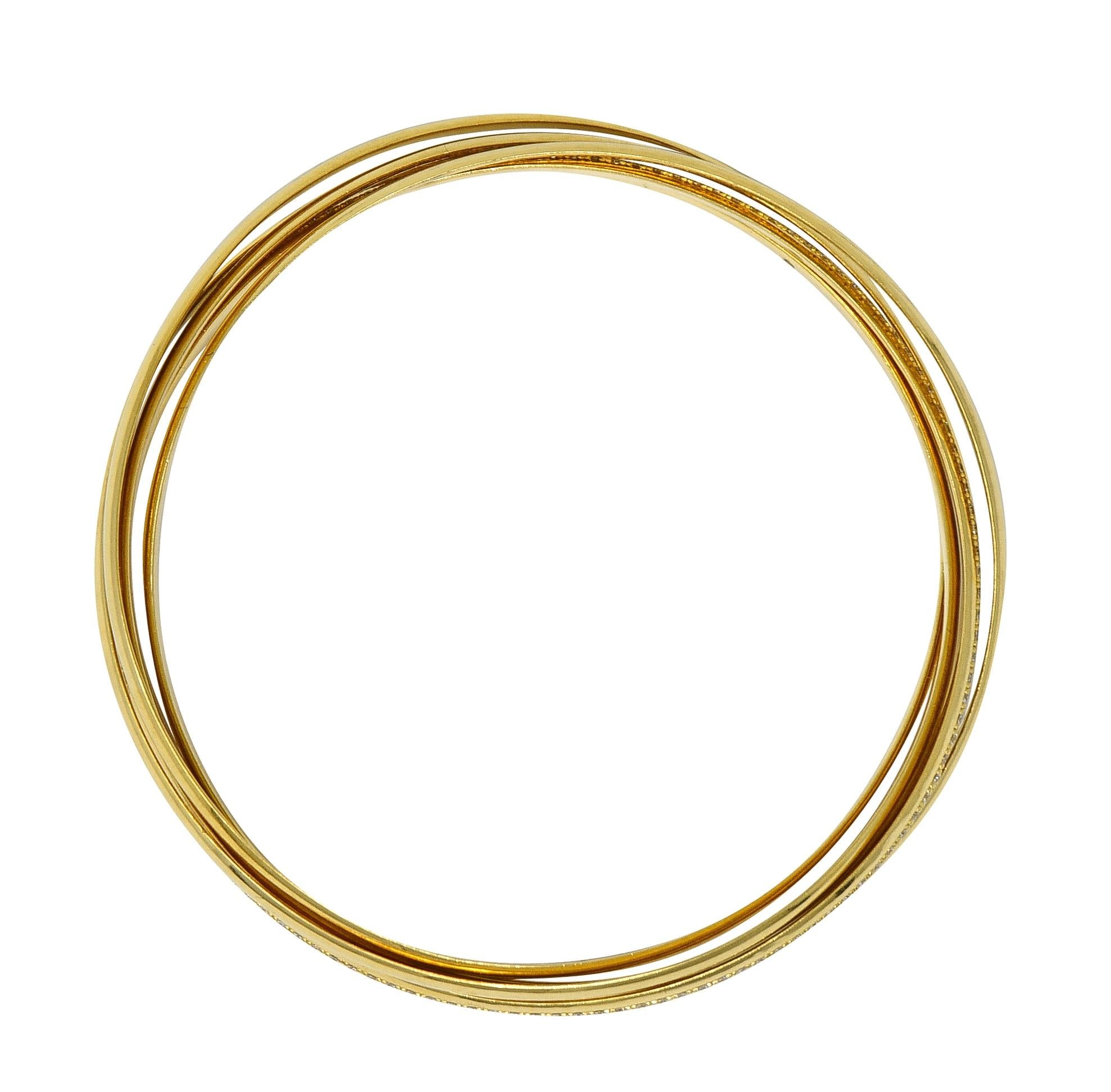 Paloma Picasso Tiffany & Co. 18K Gold Vintage Melody Rolling Bangle Bracelet