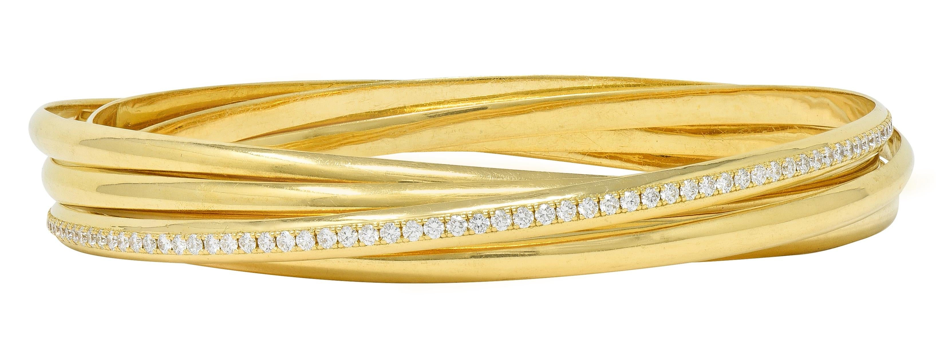 Paloma Picasso Tiffany & Co. 18K Gold Vintage Melody Rolling Bangle Bracelet