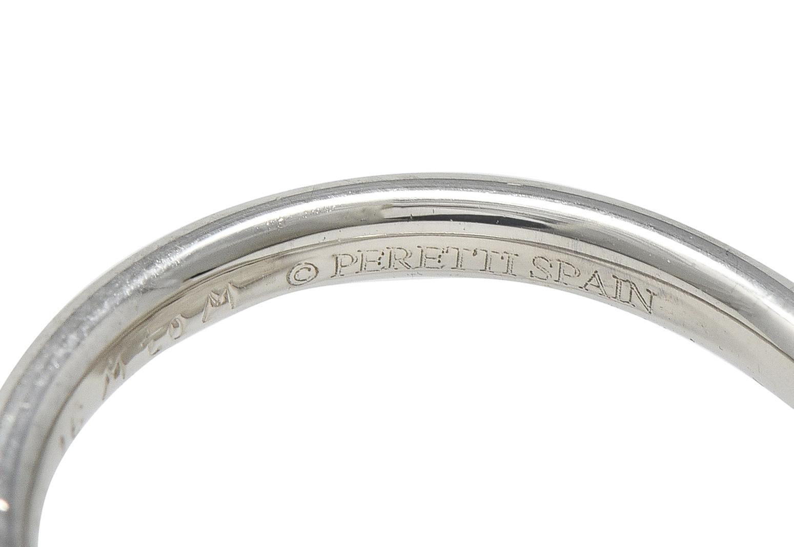 Elsa Peretti Tiffany & Co. 2003 Diamond Platinum Contour Wedding Band Ring