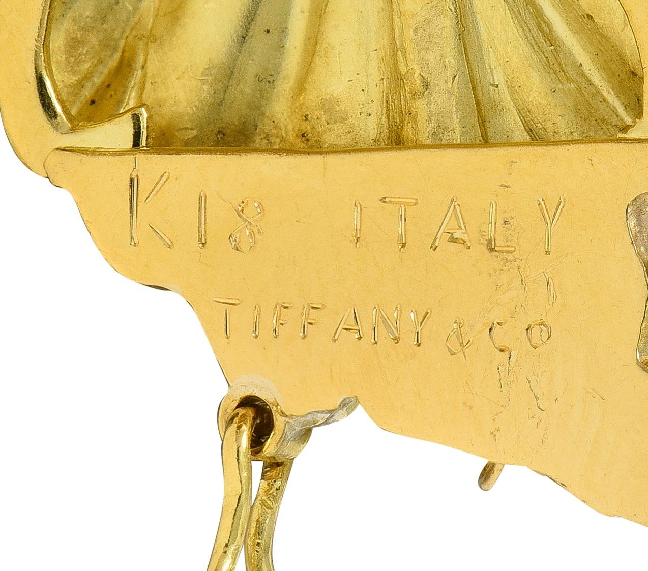Tiffany & Co. 1950's 18 Karat Yellow Gold Vintage Foliate Link Bracelet