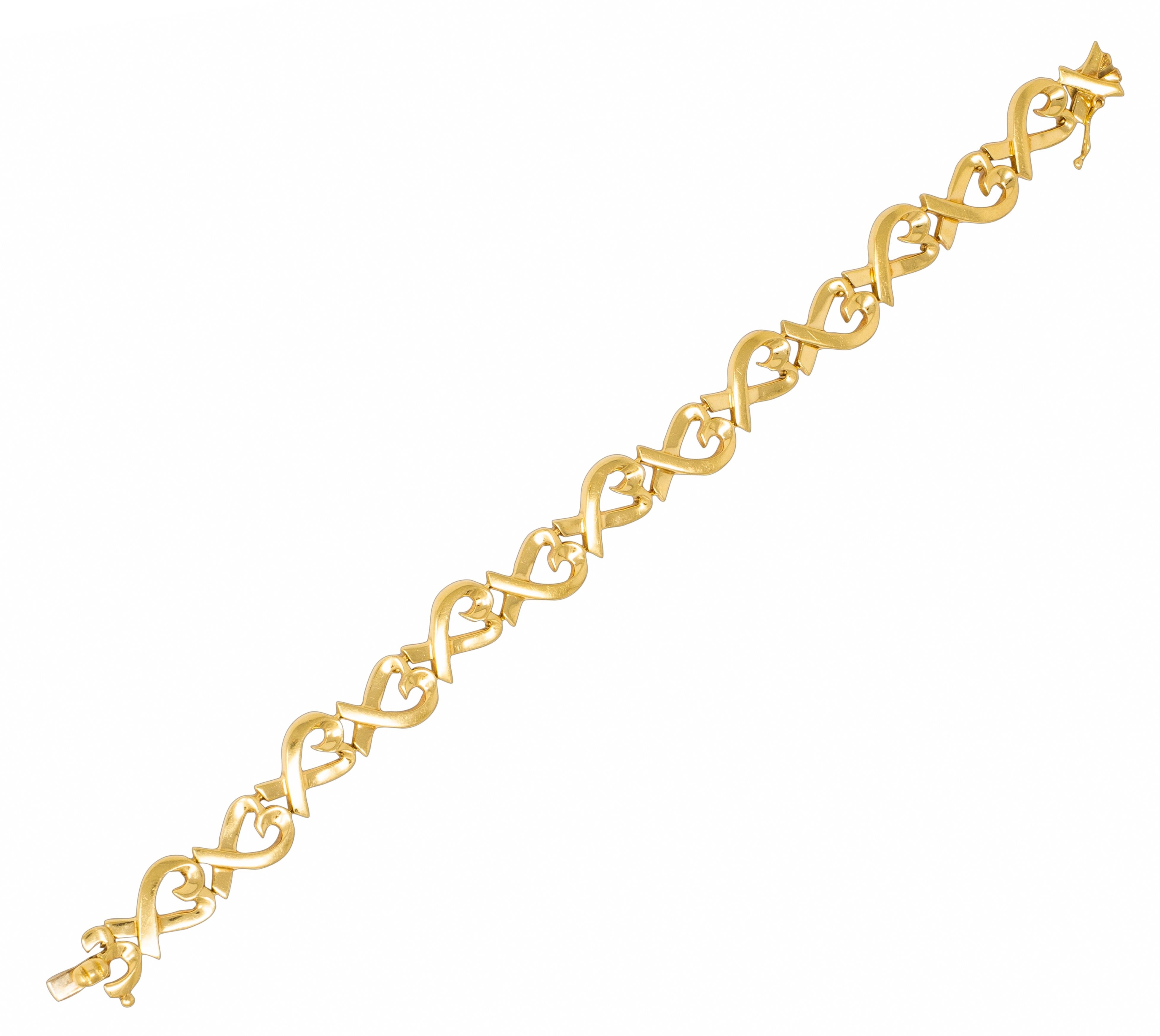 Paloma Picasso Tiffany & Co. 18K Yellow Gold Vintage Loving Hearts Bracelet
