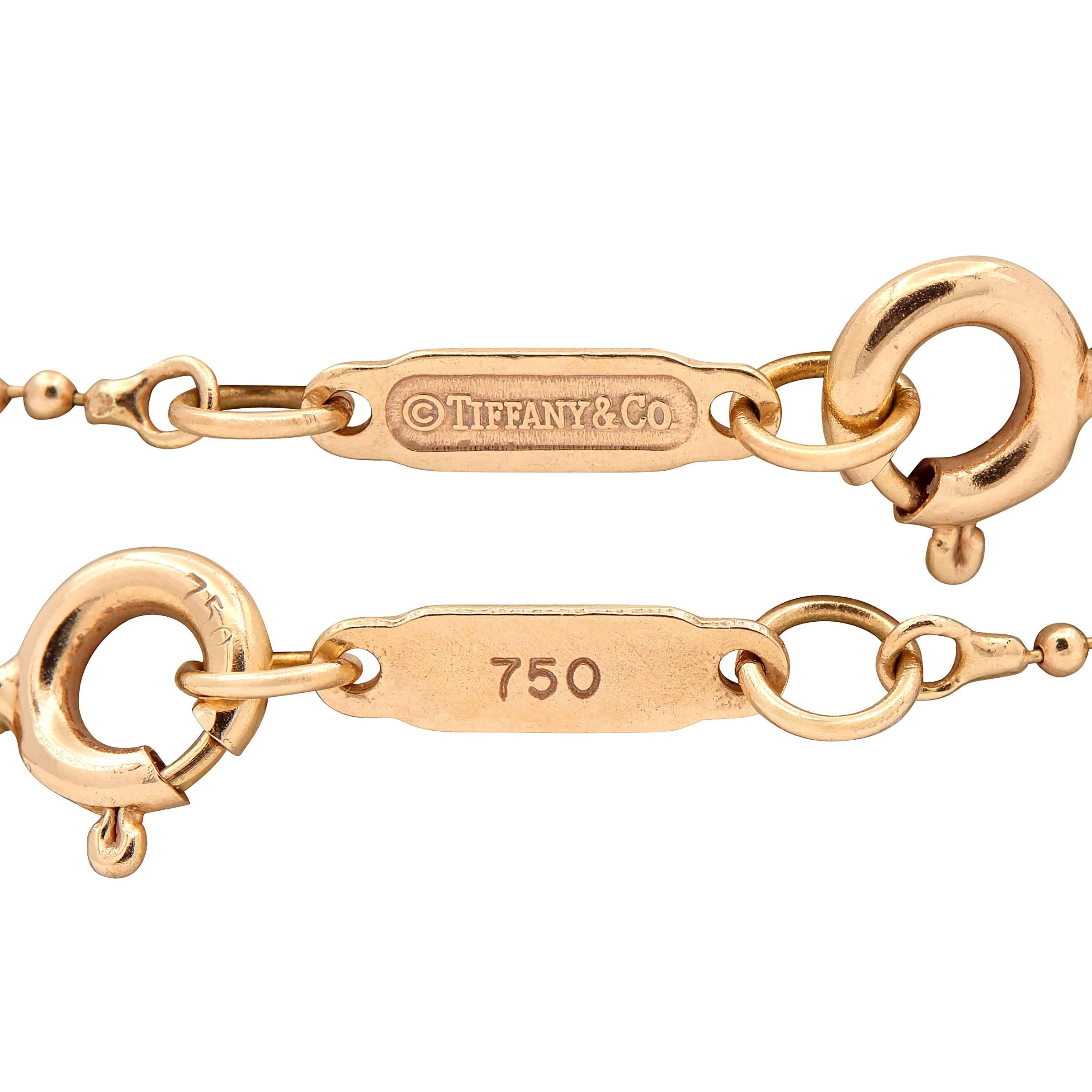 Tiffany & Co. 18 Karat Rose Gold 20 Inch Ball Chain Necklace