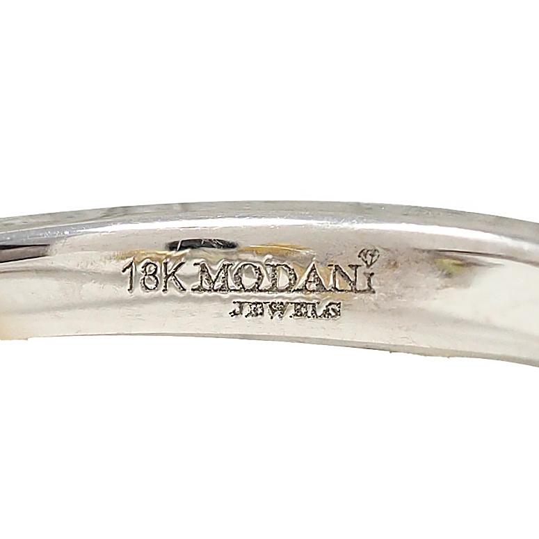 Modani Contemporary Fancy Diamond 18 Karat Two-Tone Gold Band Ring