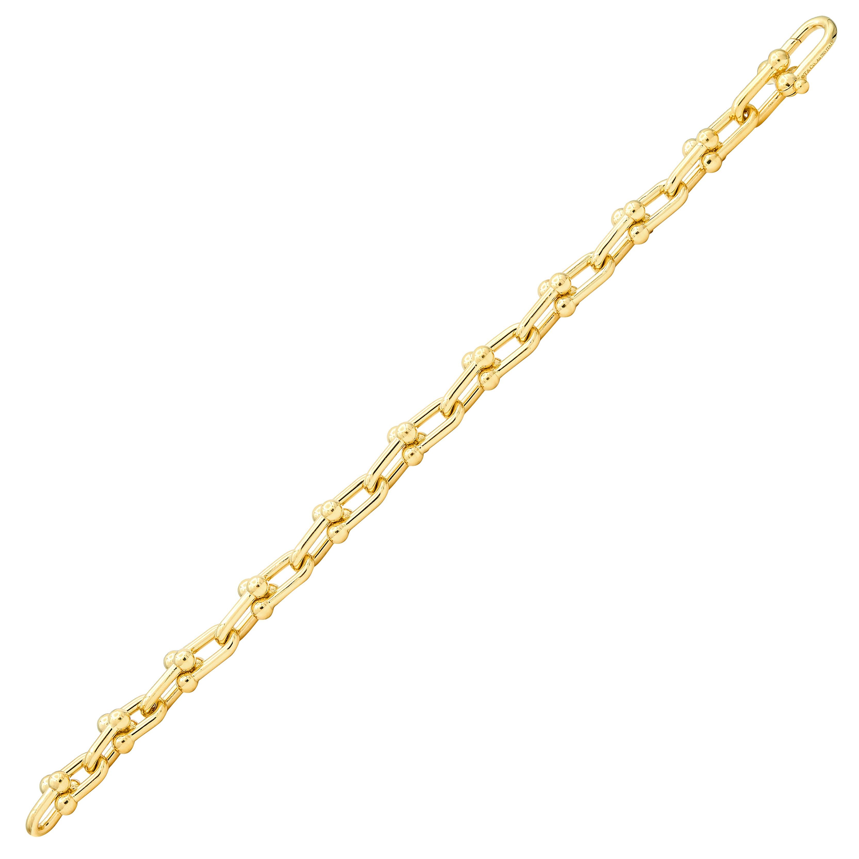 Tiffany & Co. 18 Karat Yellow Gold Small Hardware Link Bracelet