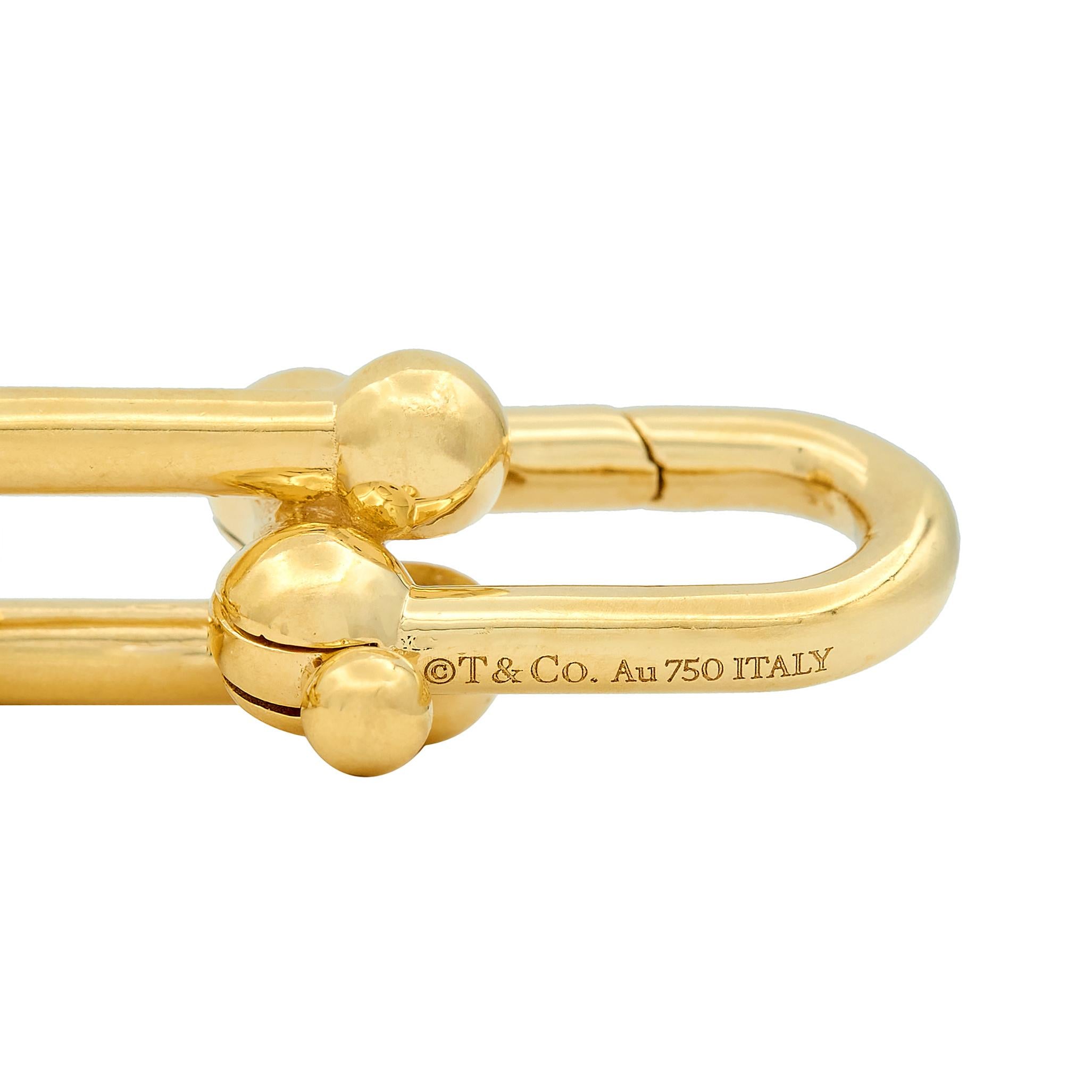 Tiffany & Co. 18 Karat Yellow Gold Small Hardware Link Bracelet