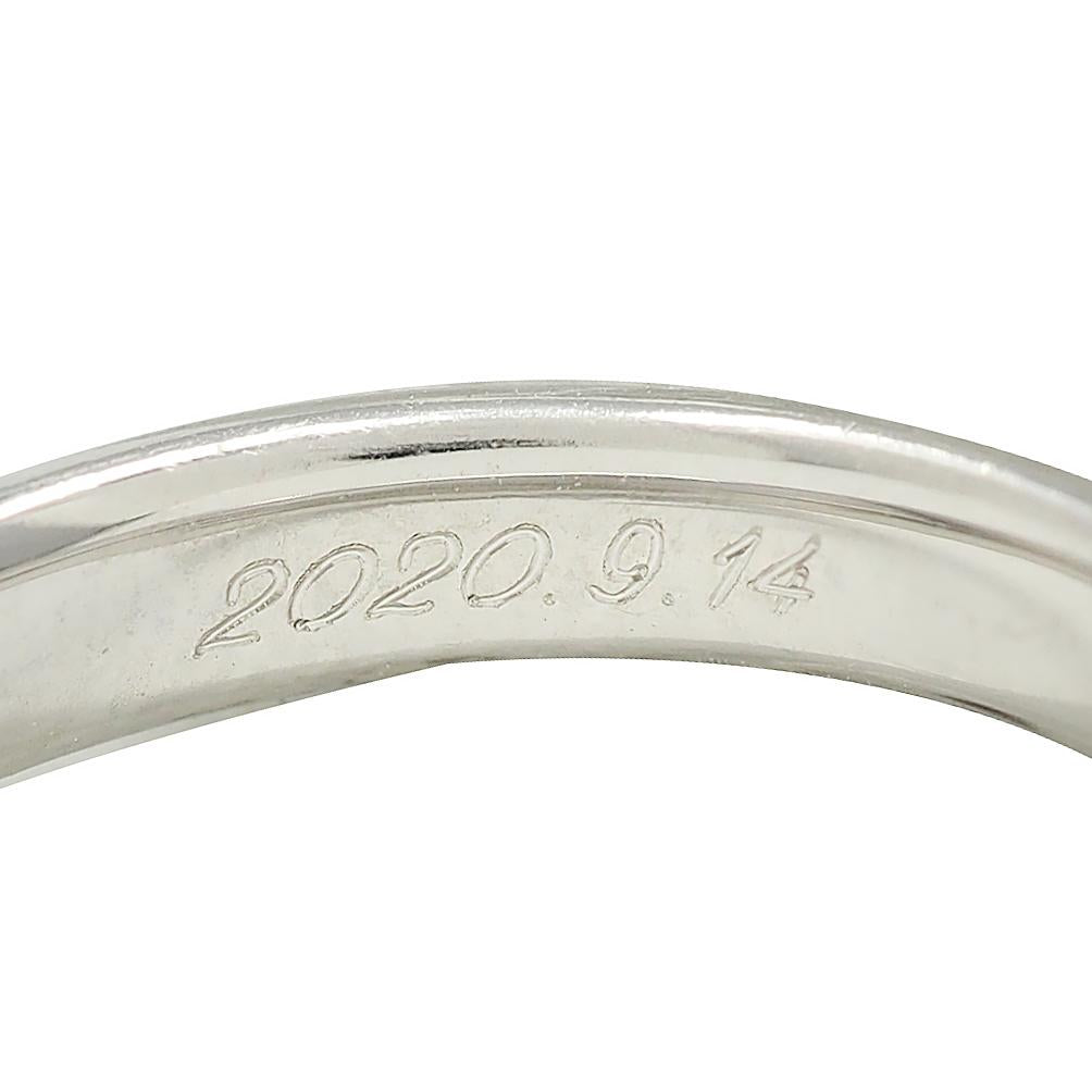 Elsa Peretti Tiffany & Co. 2020 Diamond Platinum Contour Open Heart Band Ring