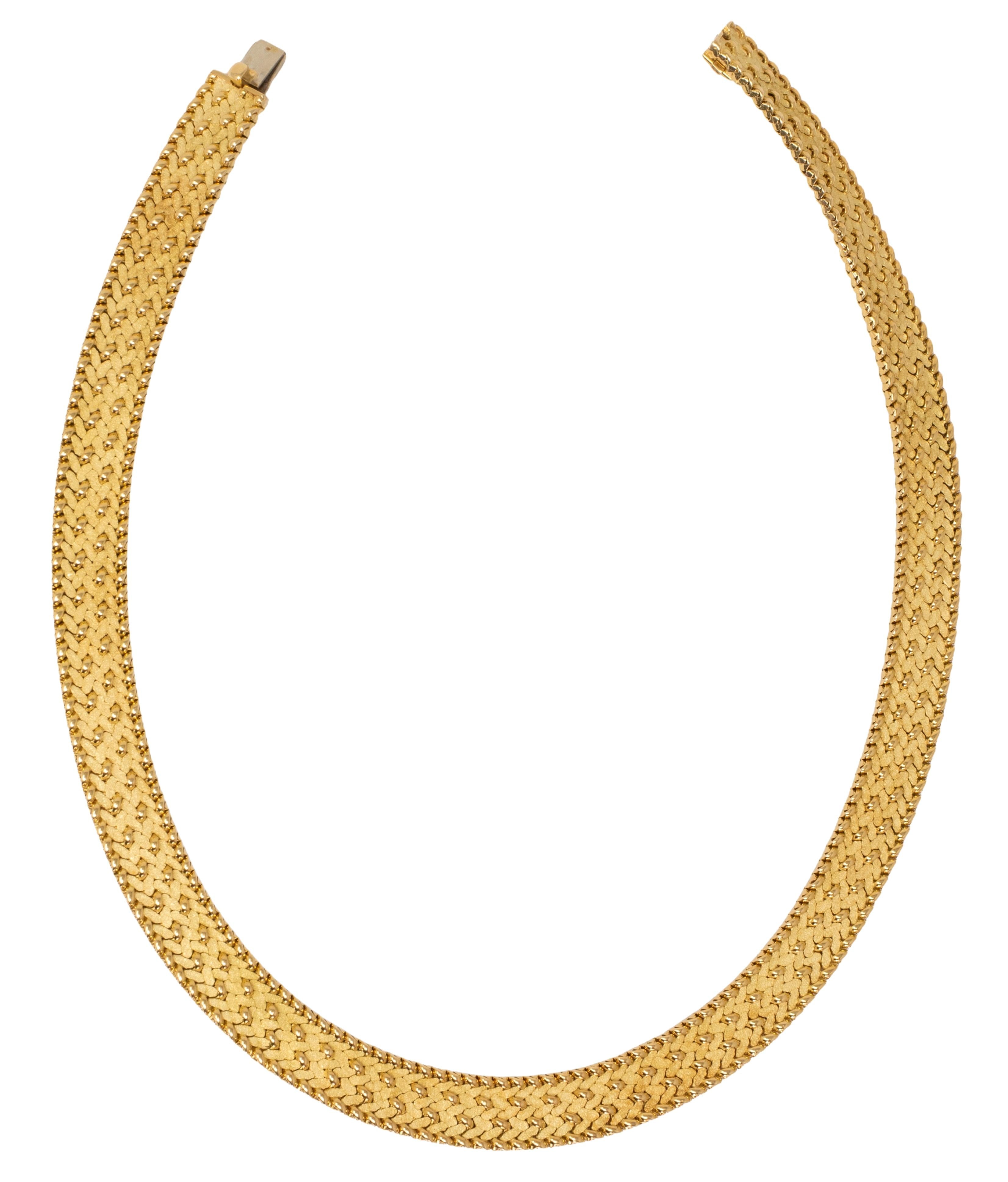 Tiffany & Co. Georges L'Enfant France 1960's 18K Gold Vintage Mesh Necklace