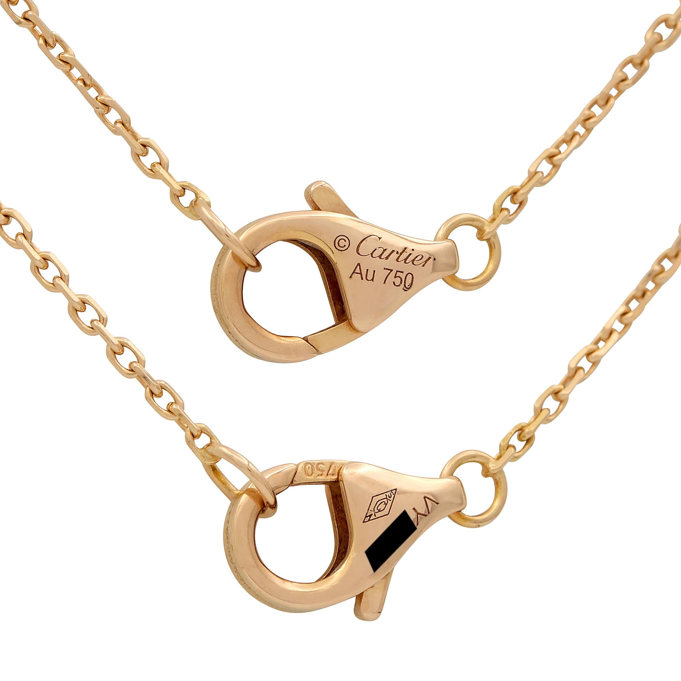 Cartier 2000's Diamond Onyx 18K Gold Contemporary Amulette De Cartier Necklace