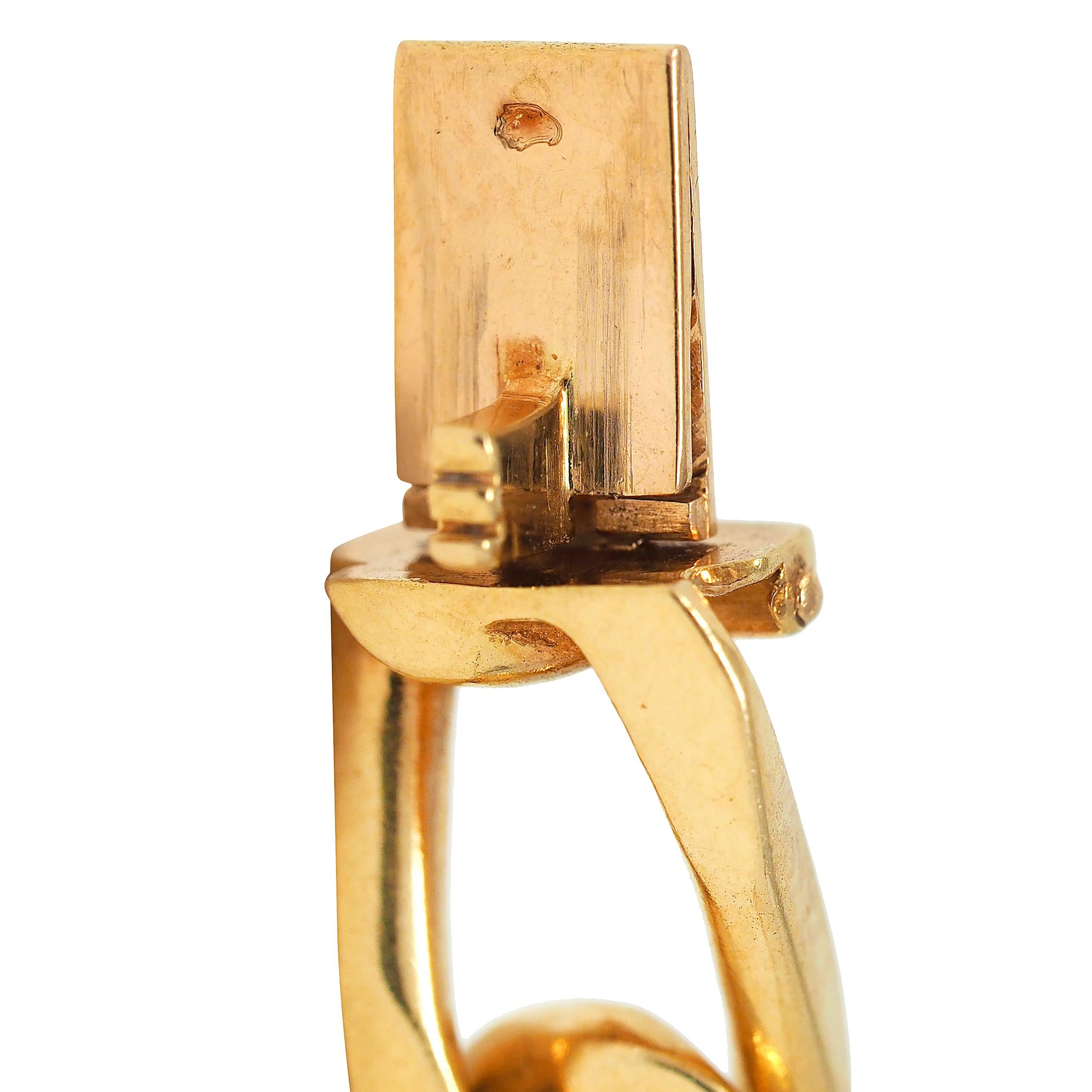 Cartier Paris 1960's Emerald Diamond 18K Yellow Gold Vintage Station Necklace