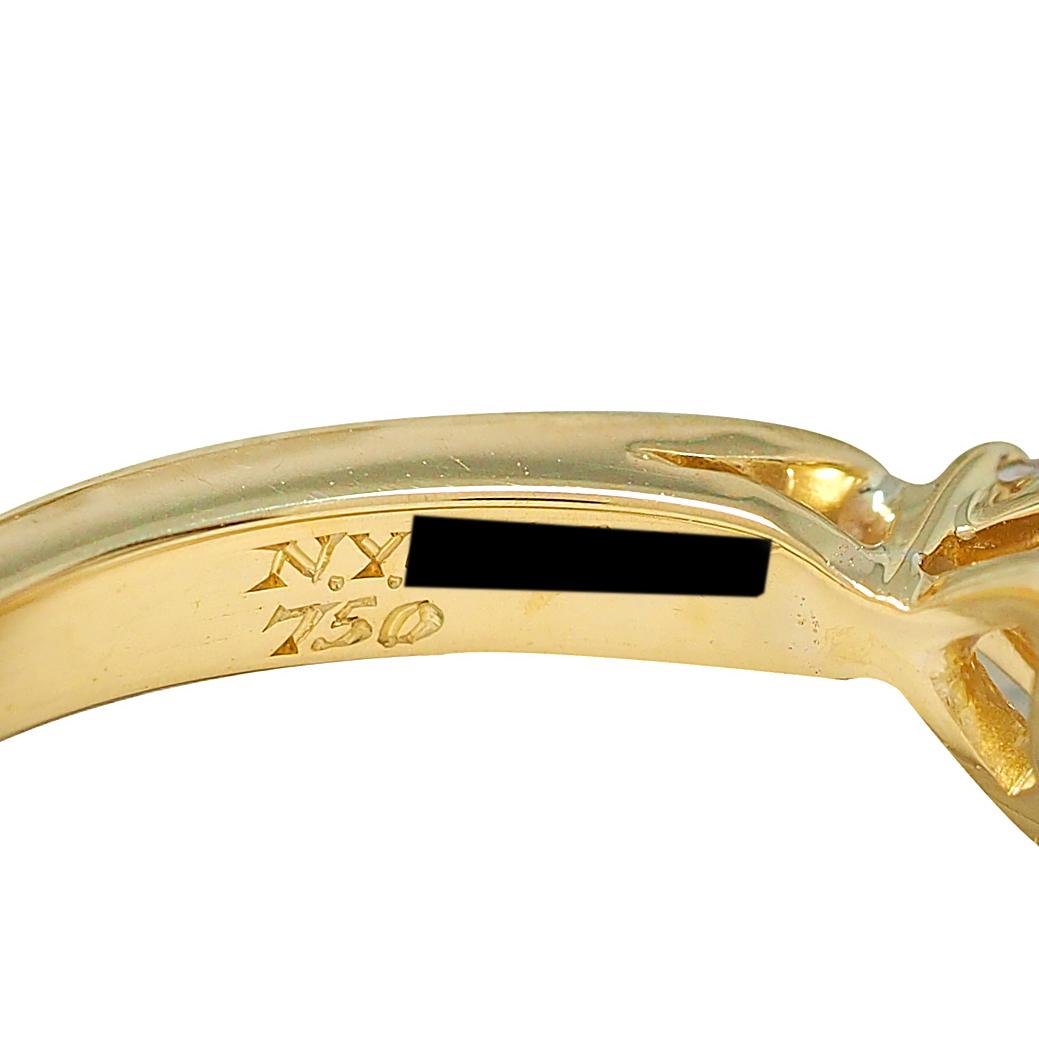 Van Cleef & Arpels 1990's 5.31 CTW Fancy Green Diamond 18K Gold Vintage Ring