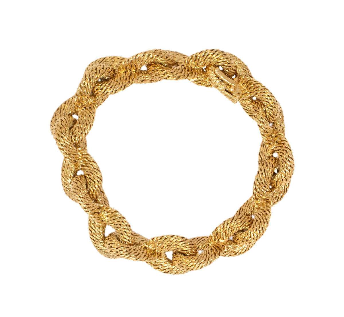 Bulgari Georges L'Enfant 1960's 18K Gold Vintage Woven Mesh Link Bracelet