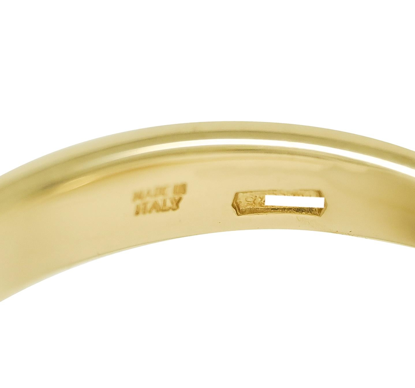 Bulgari Contemporary Diamond 18 Karat Two-Tone Gold Flip Signet Ring