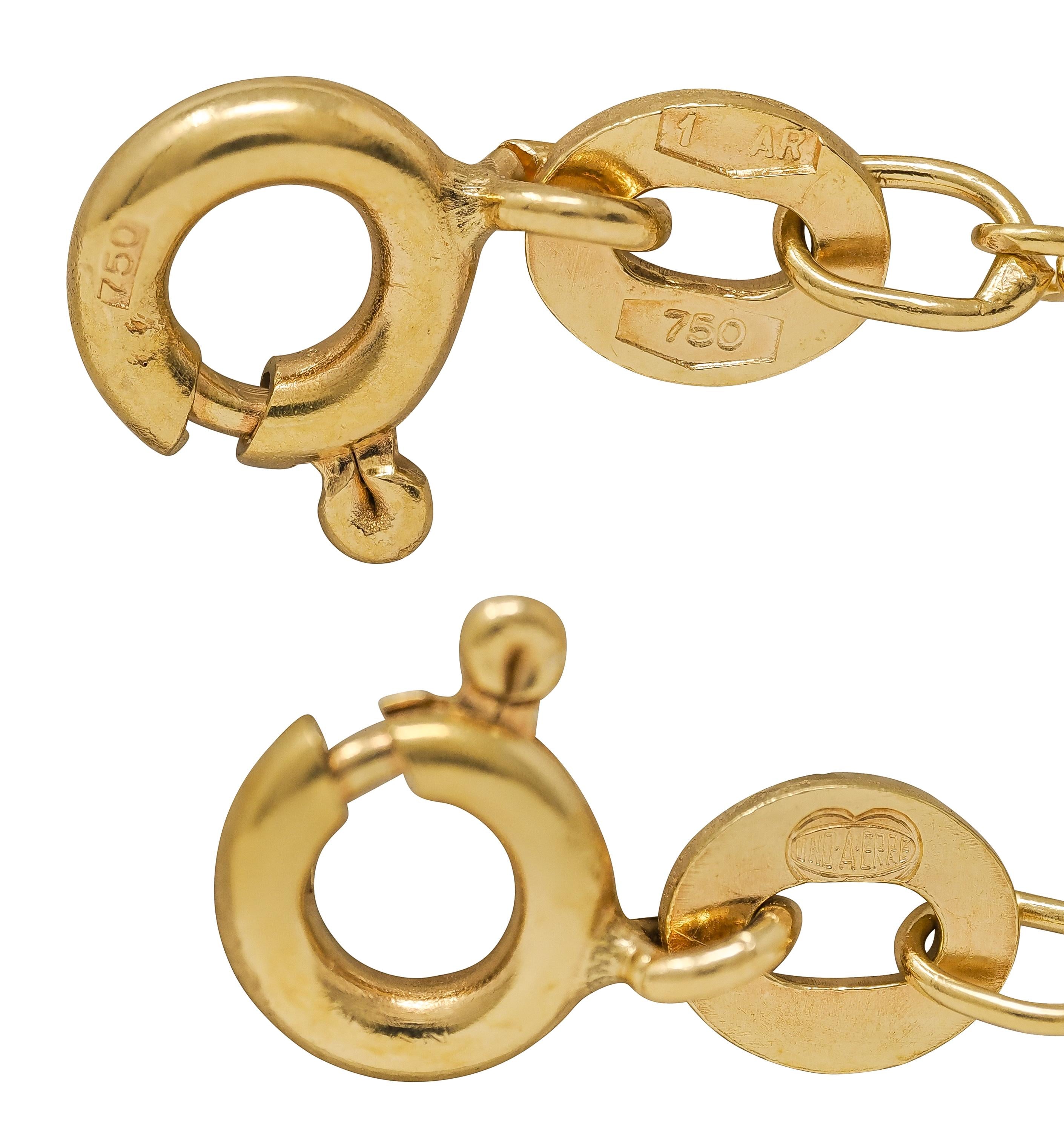 Gayle Bright 1986 18 Karat Two-Tone Gold Diamond Vintage Horse Pendant Necklace