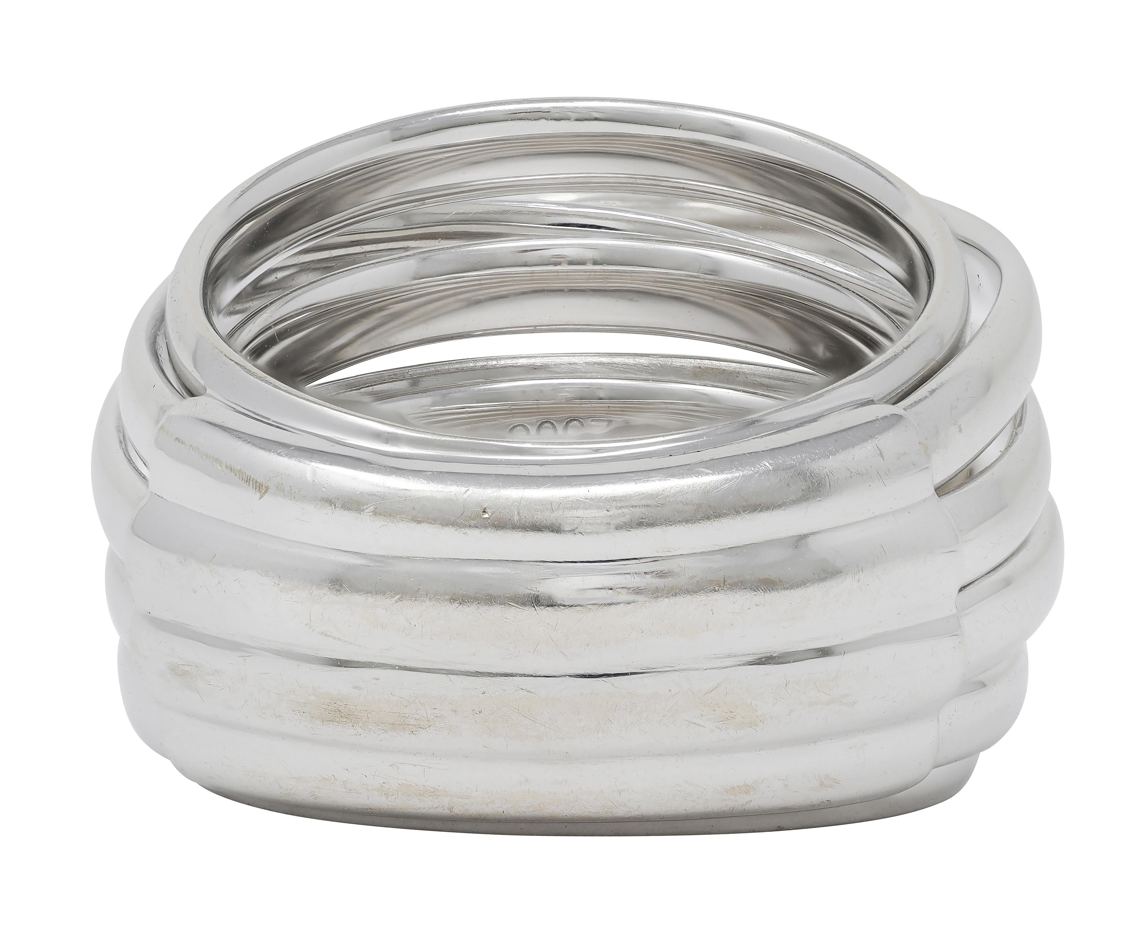 De Grisogono Contemporary 18 Karat White Gold Domed Allegra Band Ring