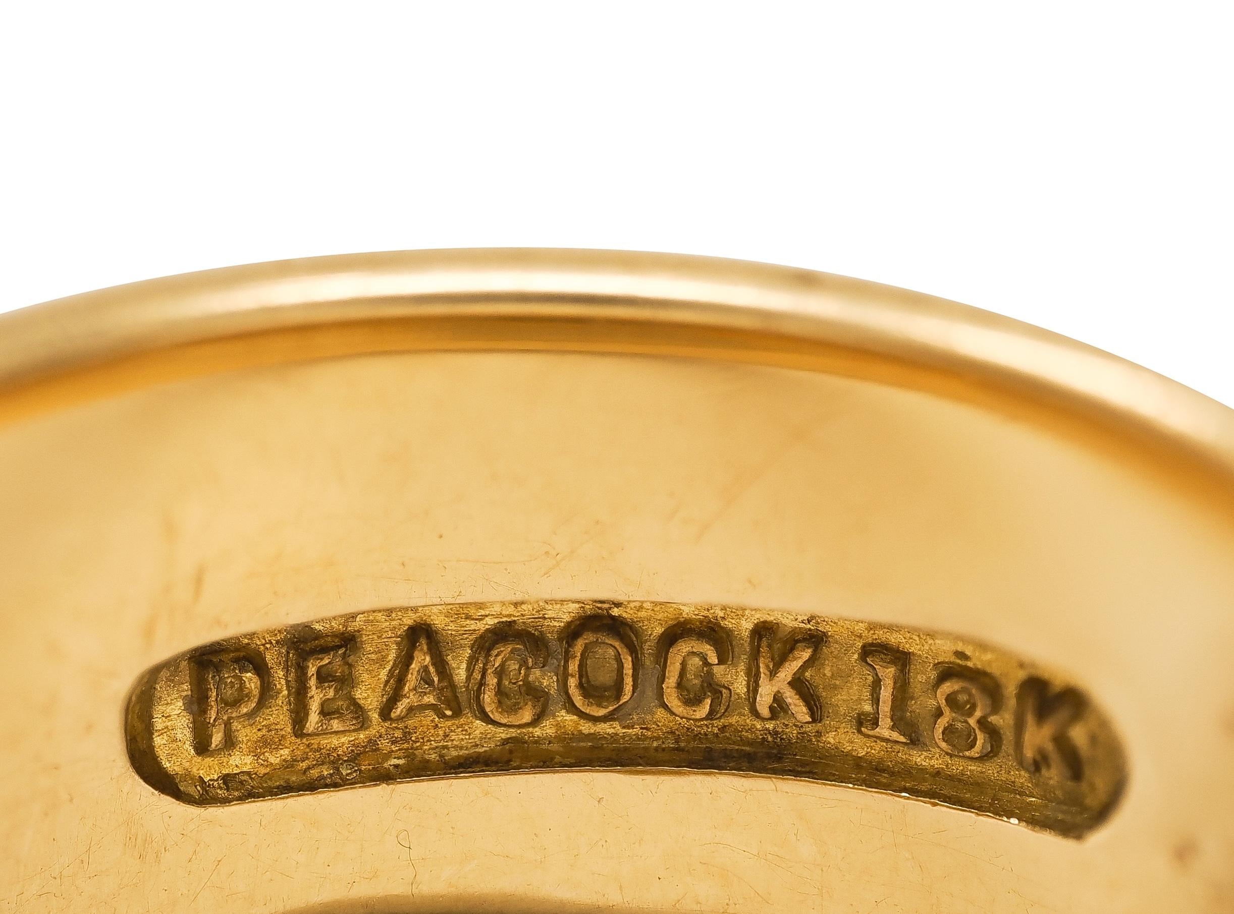 C.D. Peacock 1904 18 Karat Yellow Gold Vintage Wedding Cigar Band Ring