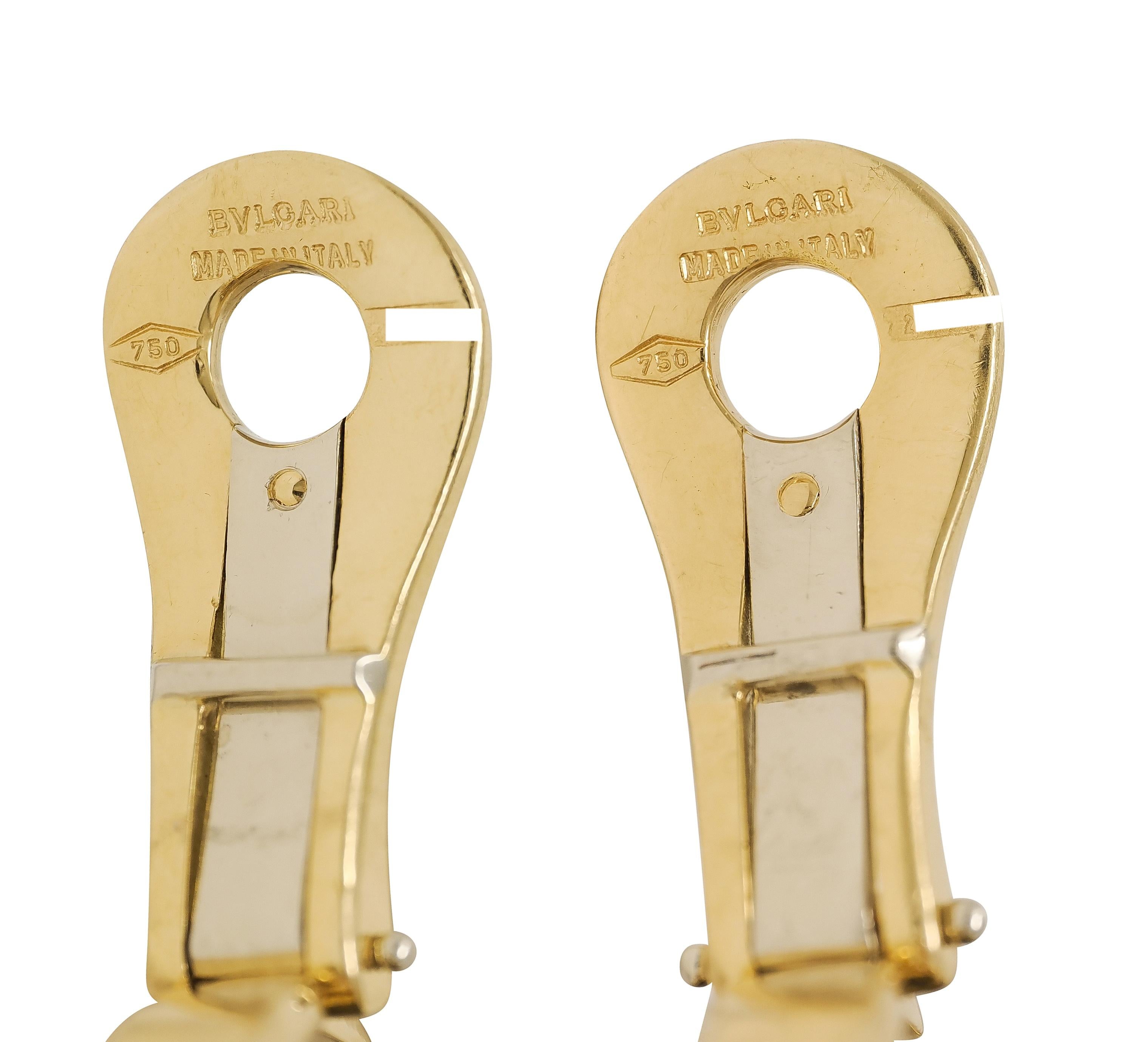 Bulgari 1980's Diamond Ruby Ancient Coin 18K Gold Vintage Monete Earrings