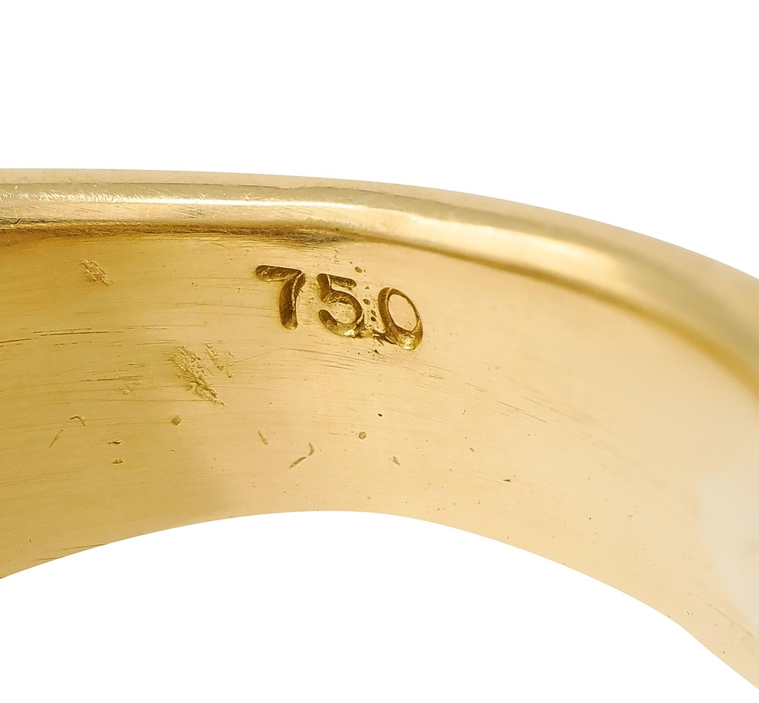 Cartier 1980's 3.00 CTW Diamond 18K Gold Vintage Twisting Pavé Puffy Band Ring