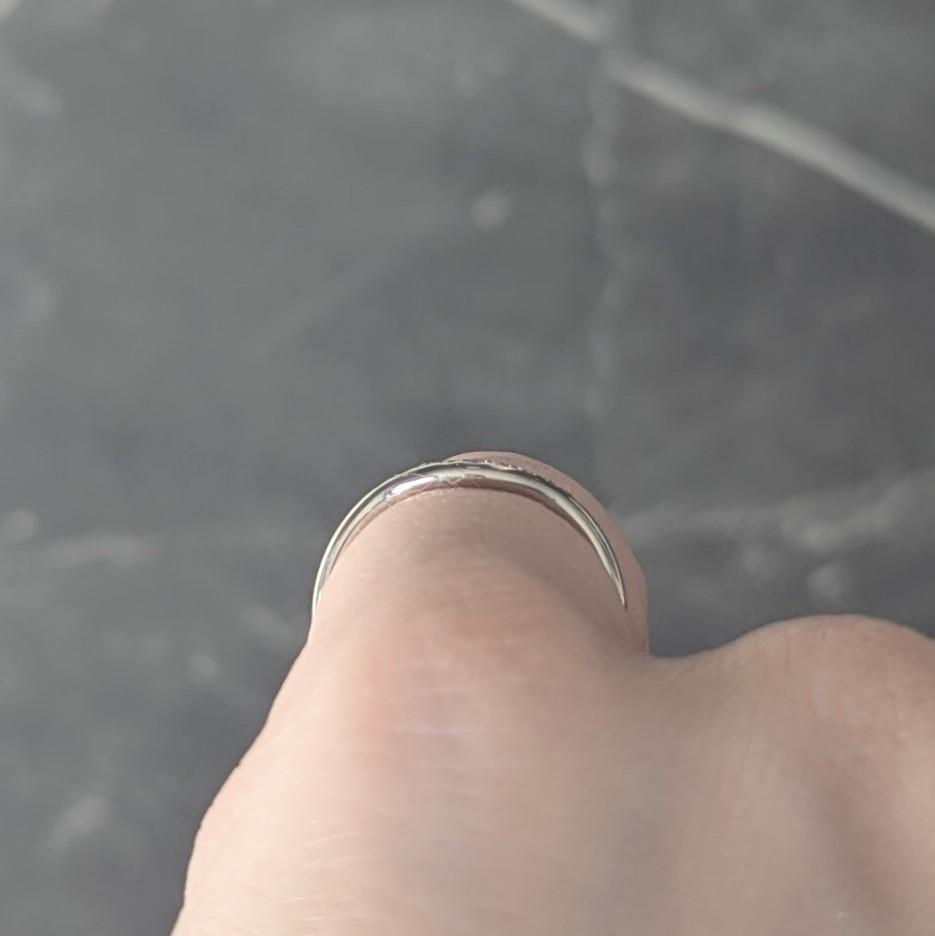 Elsa Peretti Tiffany & Co. 2003 Diamond Platinum Contour Wedding Band Ring