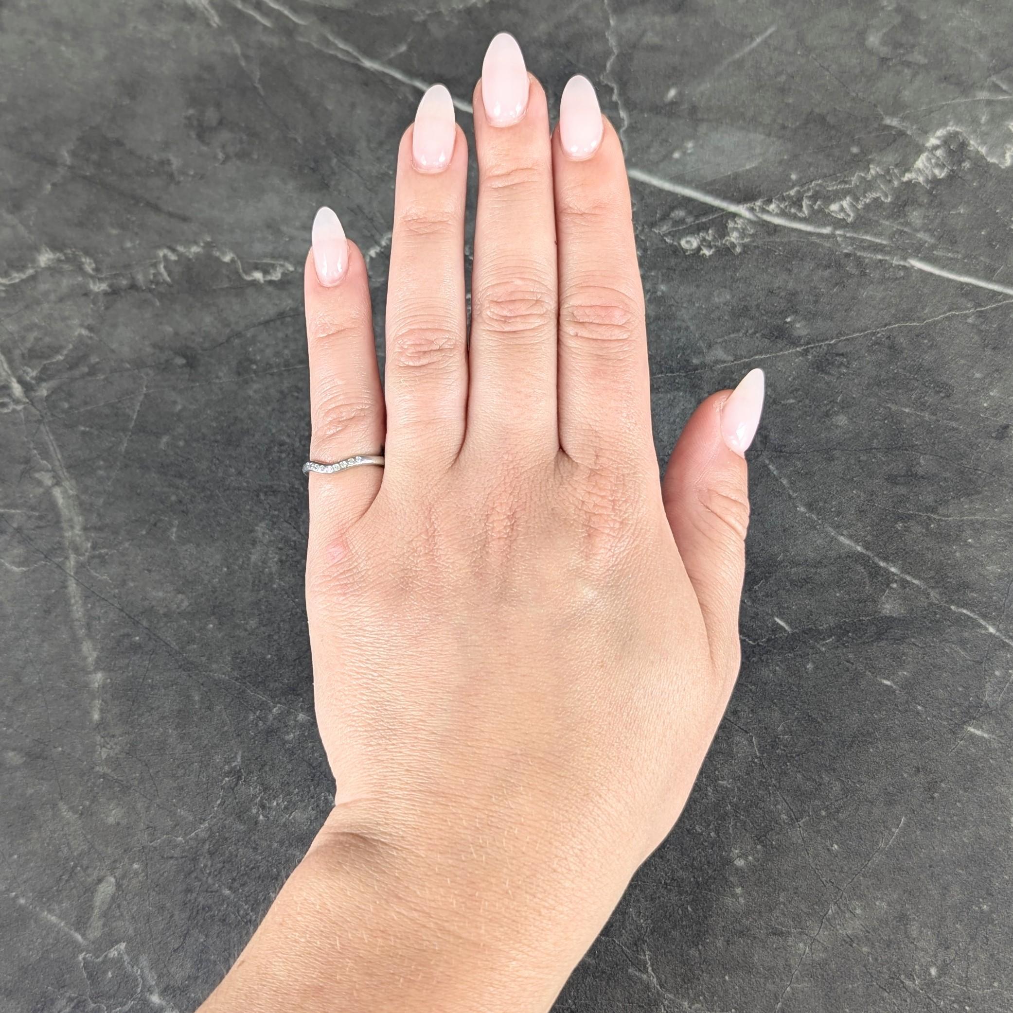 Elsa Peretti Tiffany & Co. Diamond Platinum Vintage Contour Wedding Band Ring