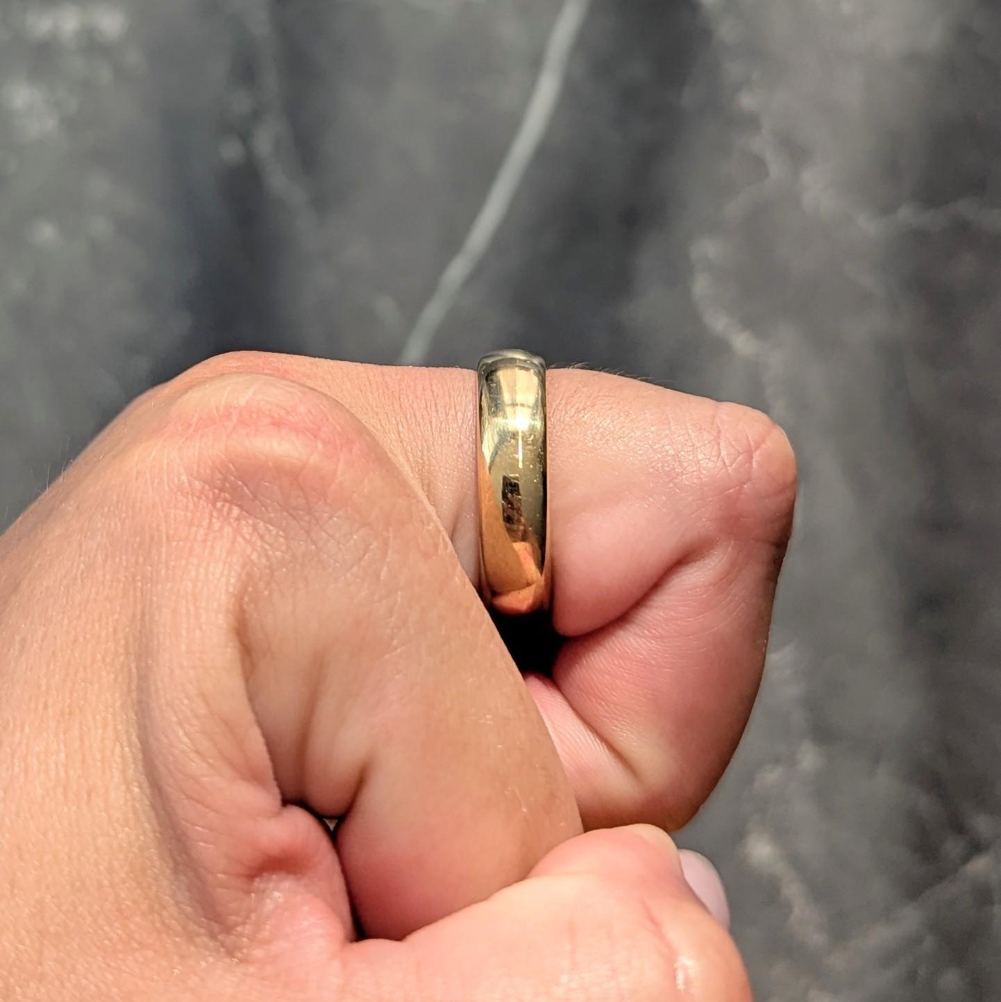 Tiffany & Co. 1999 18 Karat Yellow Gold Vintage Forever Men's Wedding Band Ring