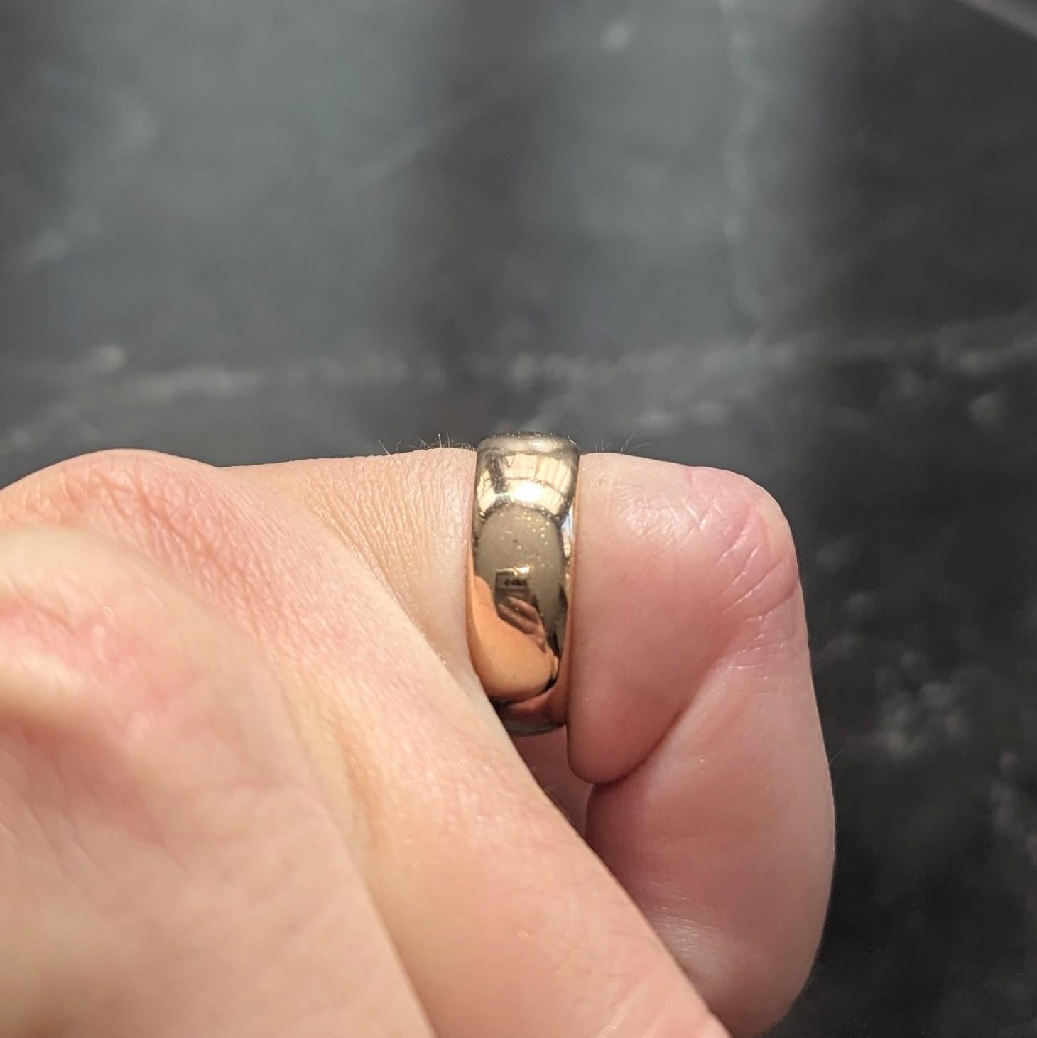 C.D. Peacock 1904 18 Karat Yellow Gold Vintage Wedding Cigar Band Ring