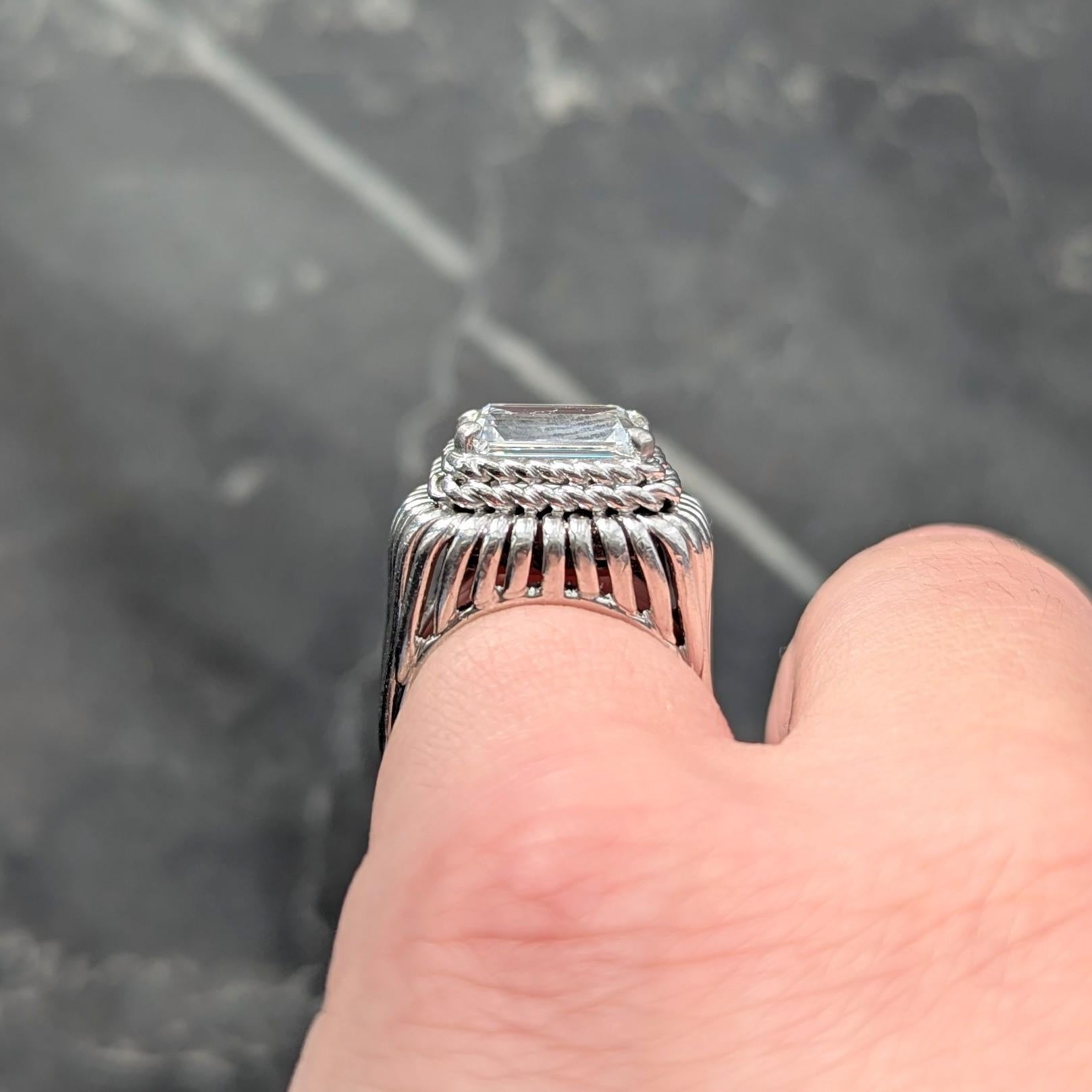 Marchak Paris 1960's 2.53 CT Diamond Platinum Vintage Wire Dome Ring GIA