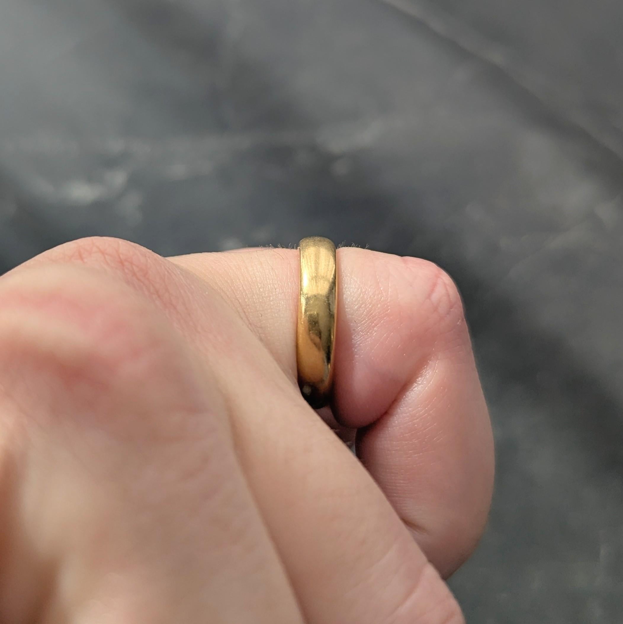 Tiffany & Co. 1905 18 Karat Yellow Gold Inscribed Antique Wedding Band Ring